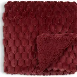 JYSK Pătură HVIDBLOMME 130x170 roșie