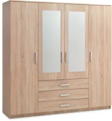 JYSK Гардероб VELLERUP 200x200 комби цвят светъл дъб