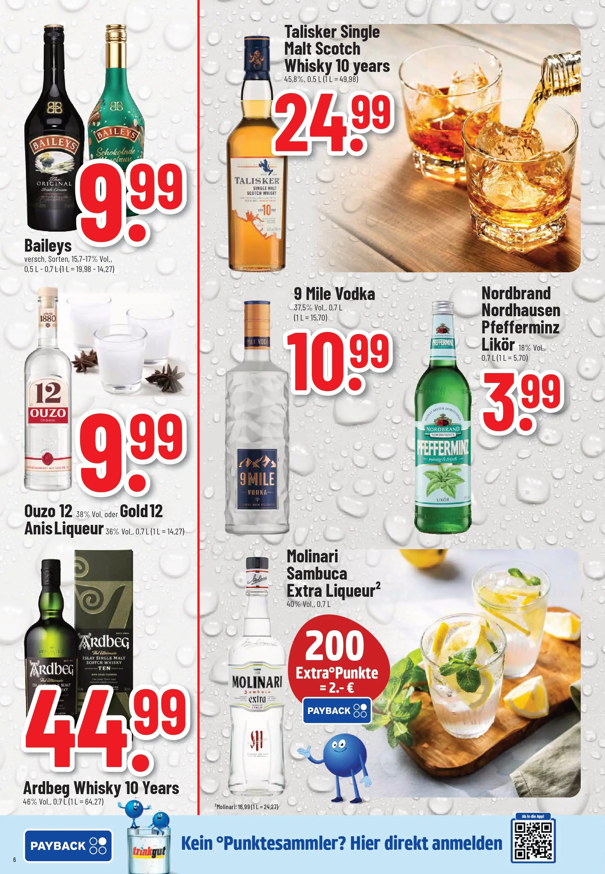 Trinkgut - trinkgut: Wochenangebote (ab 02.11.2025) » Angebote online | Seite: 6 | Produkte: Ouzo 12, Sambuca, Baileys, Vodka