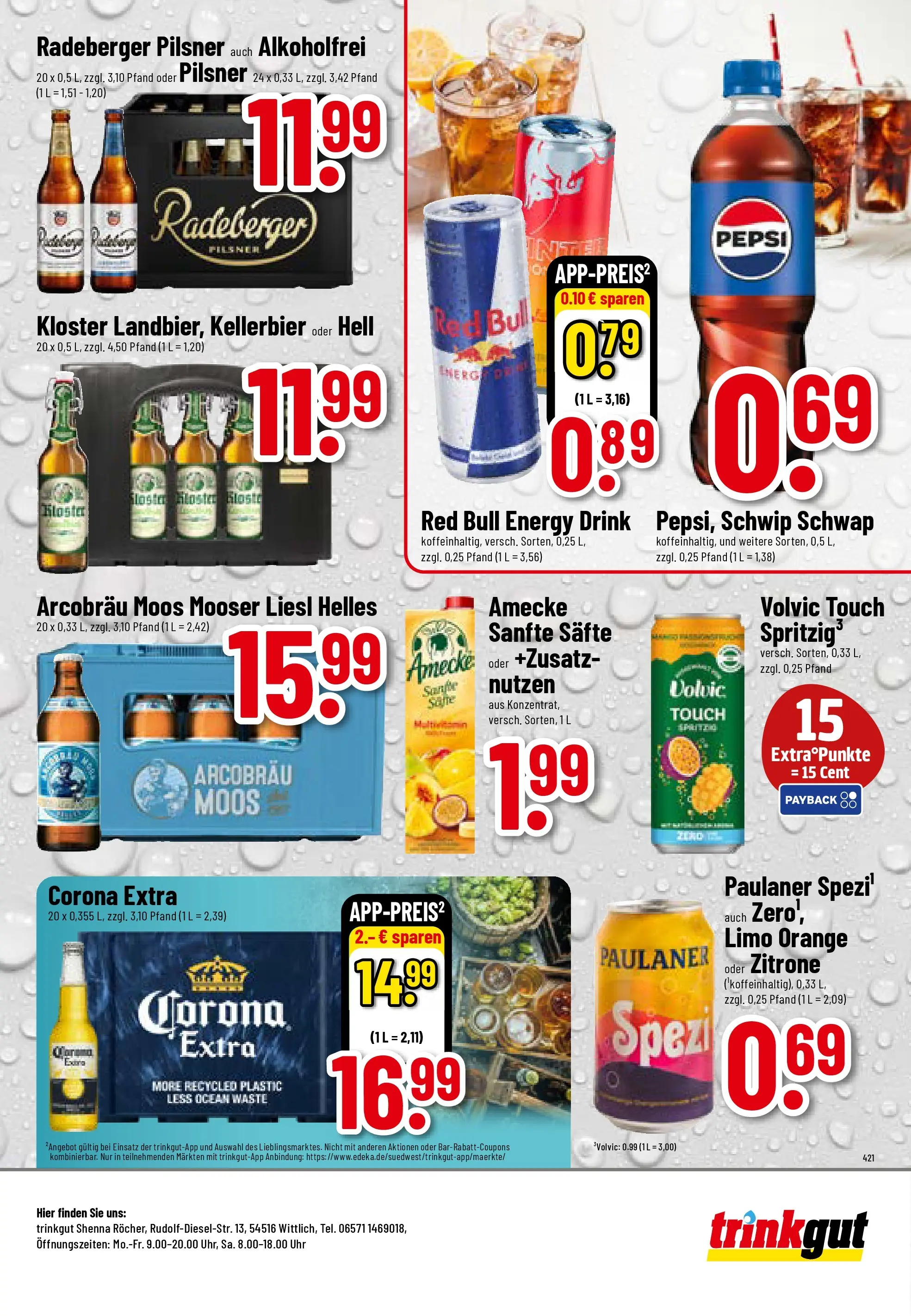 Trinkgut - trinkgut: Wochenangebote (ab 02.11.2025) » Angebote online | Seite: 8 | Produkte: Energy, Paulaner spezi, Schwip schwap, Pepsi