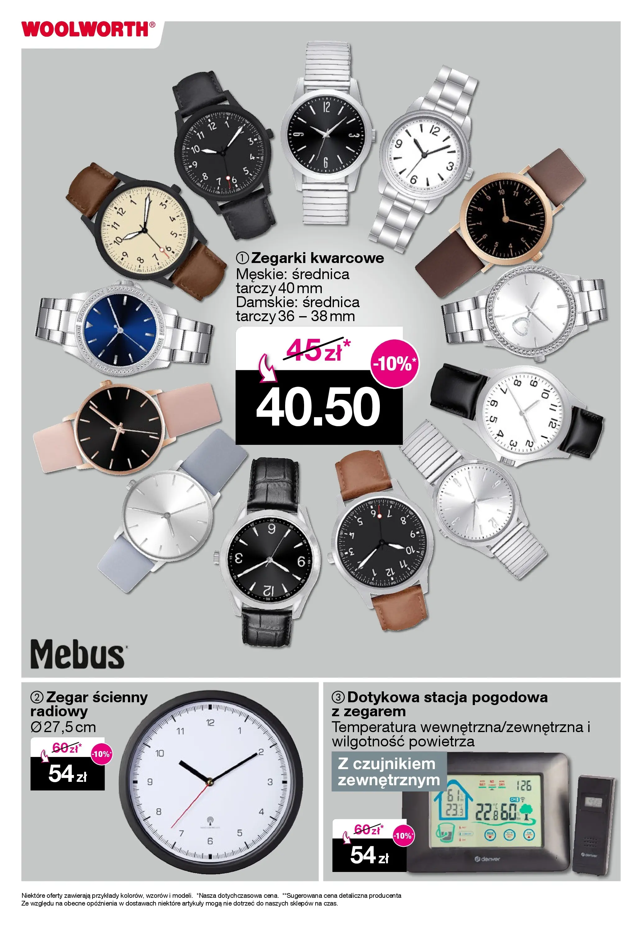 Woolworth - Woolworth: Cotygodniowe oferty od (30.10.2025 - 10.11.2025) | Strona: 11 | Produkty: Stacja pogodowa, Zegar