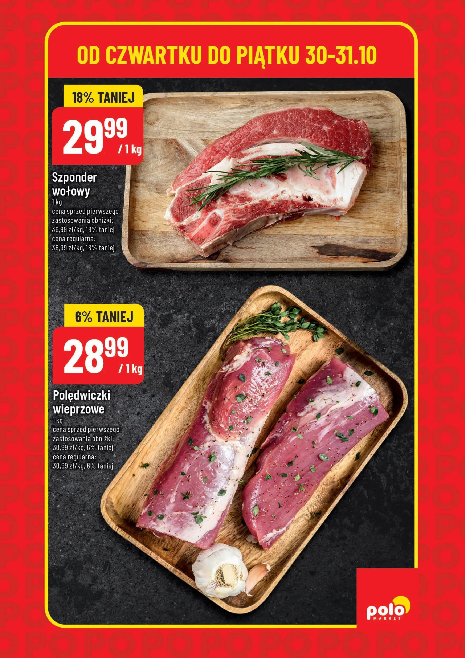 Nowa POLOmarket gazetka od jutra 30.10.2025 (PDF) | Strona: 3 | Produkty: Polędwiczki wieprzowe