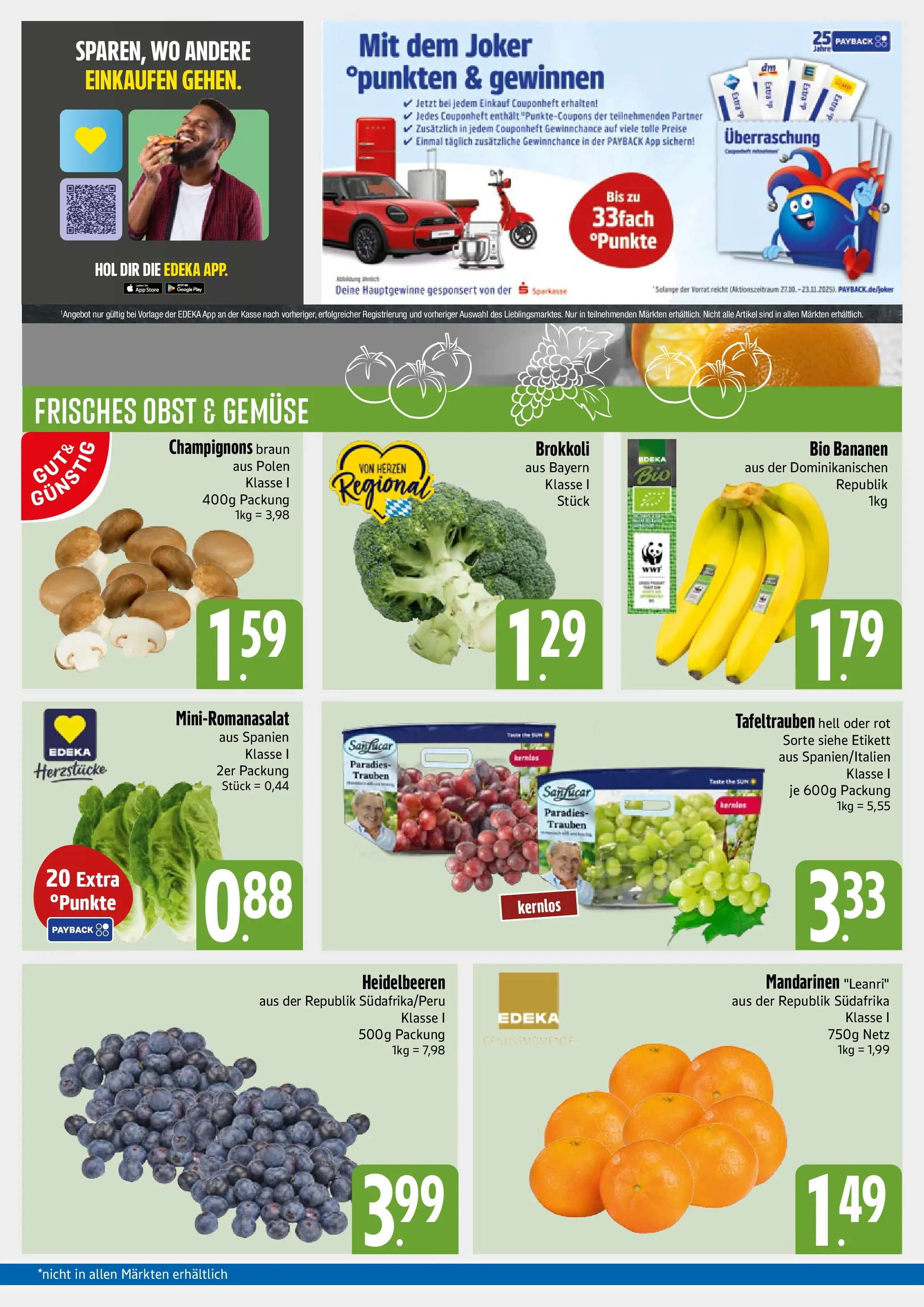 Edeka prospekt München	 (ab 03.11.2025) » Angebote Online | Seite: 3 | Produkte: Trauben, Mandarinen, Gemüse, Brokkoli