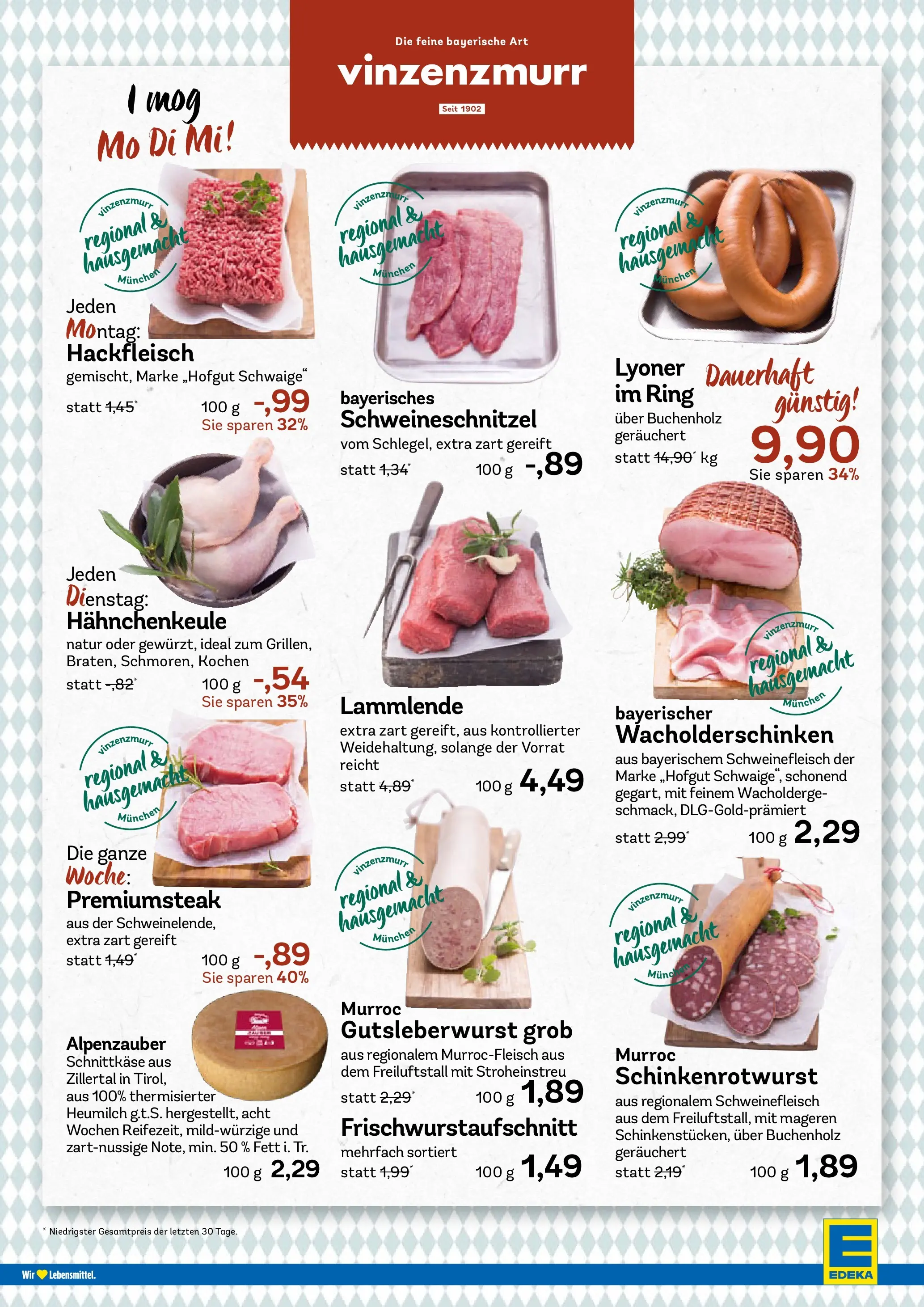 Edeka prospekt München	 (ab 03.11.2025) » Angebote Online | Seite: 4 | Produkte: Schweinefleisch, Hackfleisch