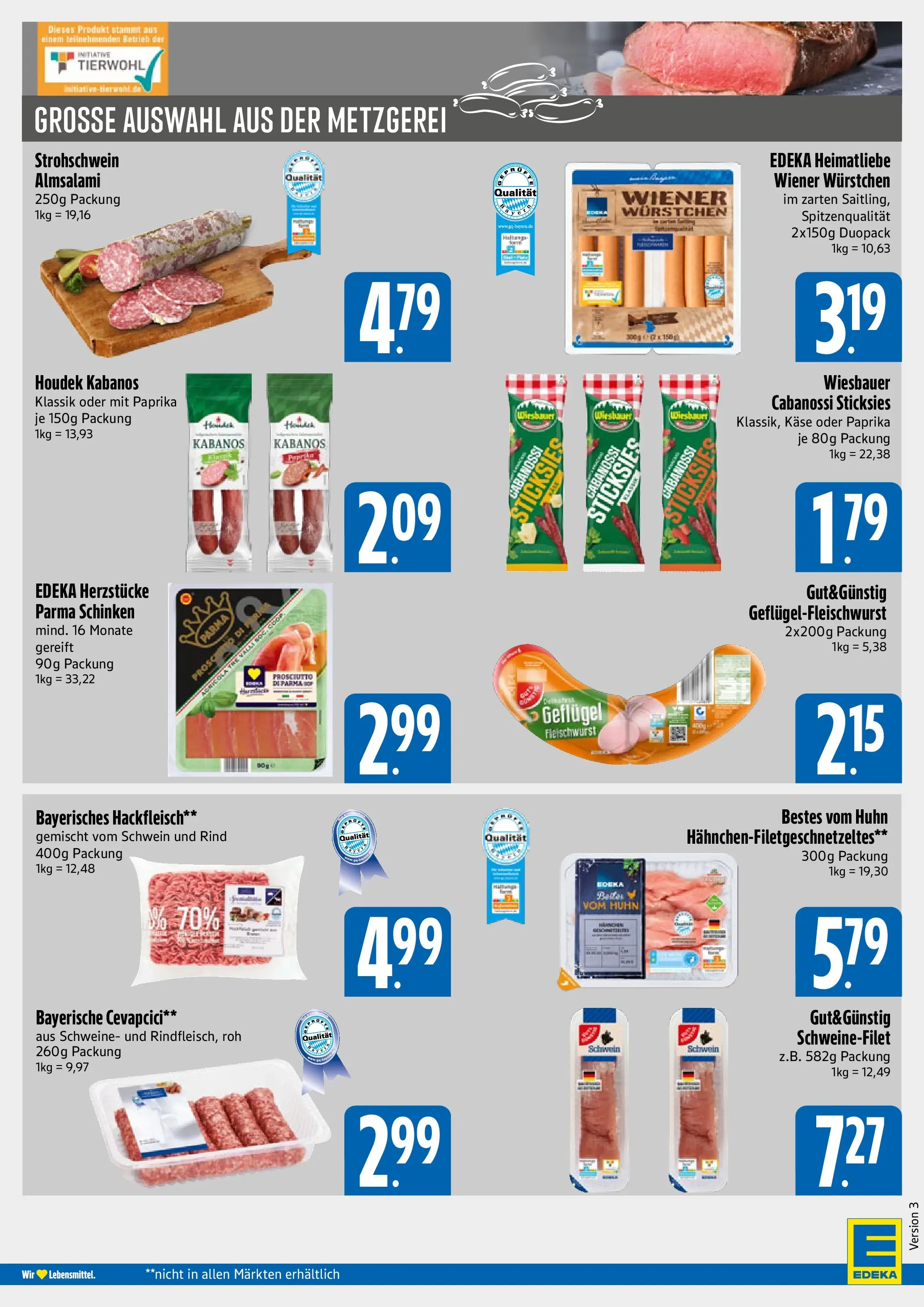 Edeka prospekt München	 (ab 03.11.2025) » Angebote Online | Seite: 4 | Produkte: Wiener wurstchen, Käse, Cevapcici, Schweinefilet