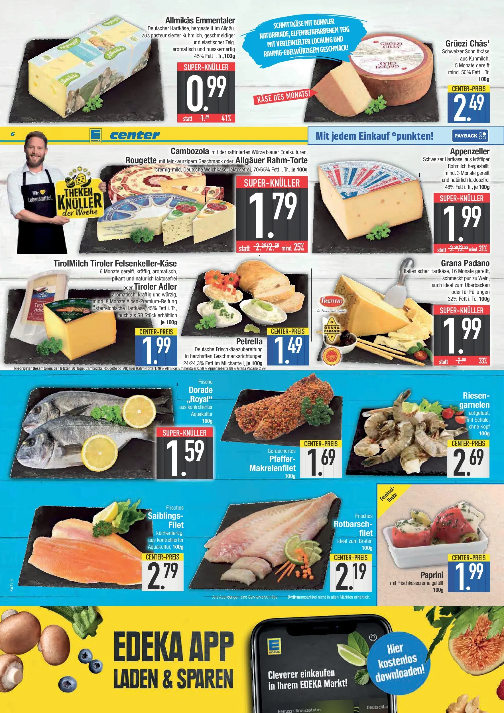 Edeka prospekt Deggendorf	 (ab 02.11.2025) » Angebote Online | Seite: 6 | Produkte: Dorade, Käse, Garnelen, Pfeffer