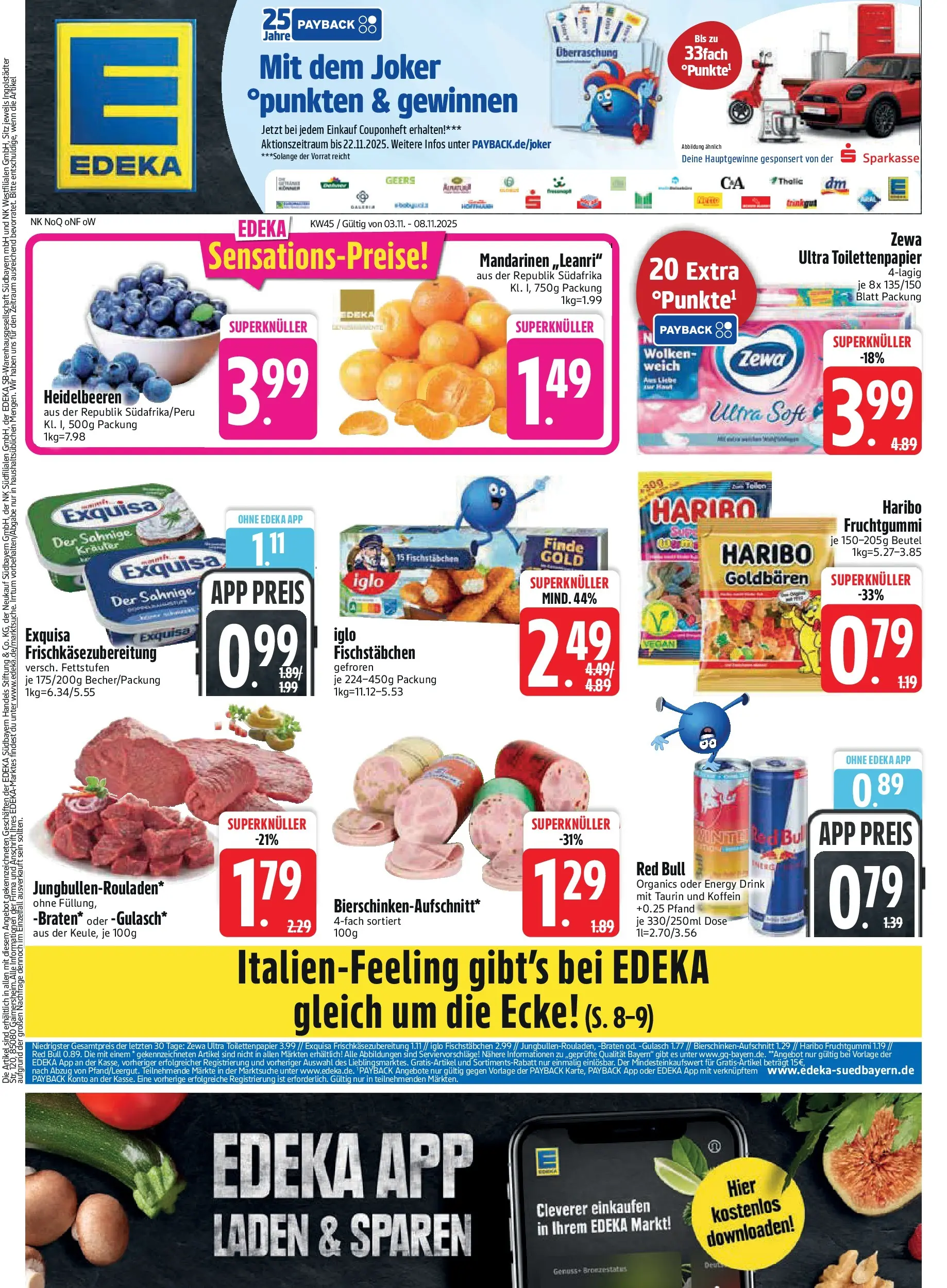 Edeka prospekt Altmannstein	 (ab 02.11.2025) » Angebote Online | Seite: 1 | Produkte: Energy, Zewa, Exquisa, Frischkase