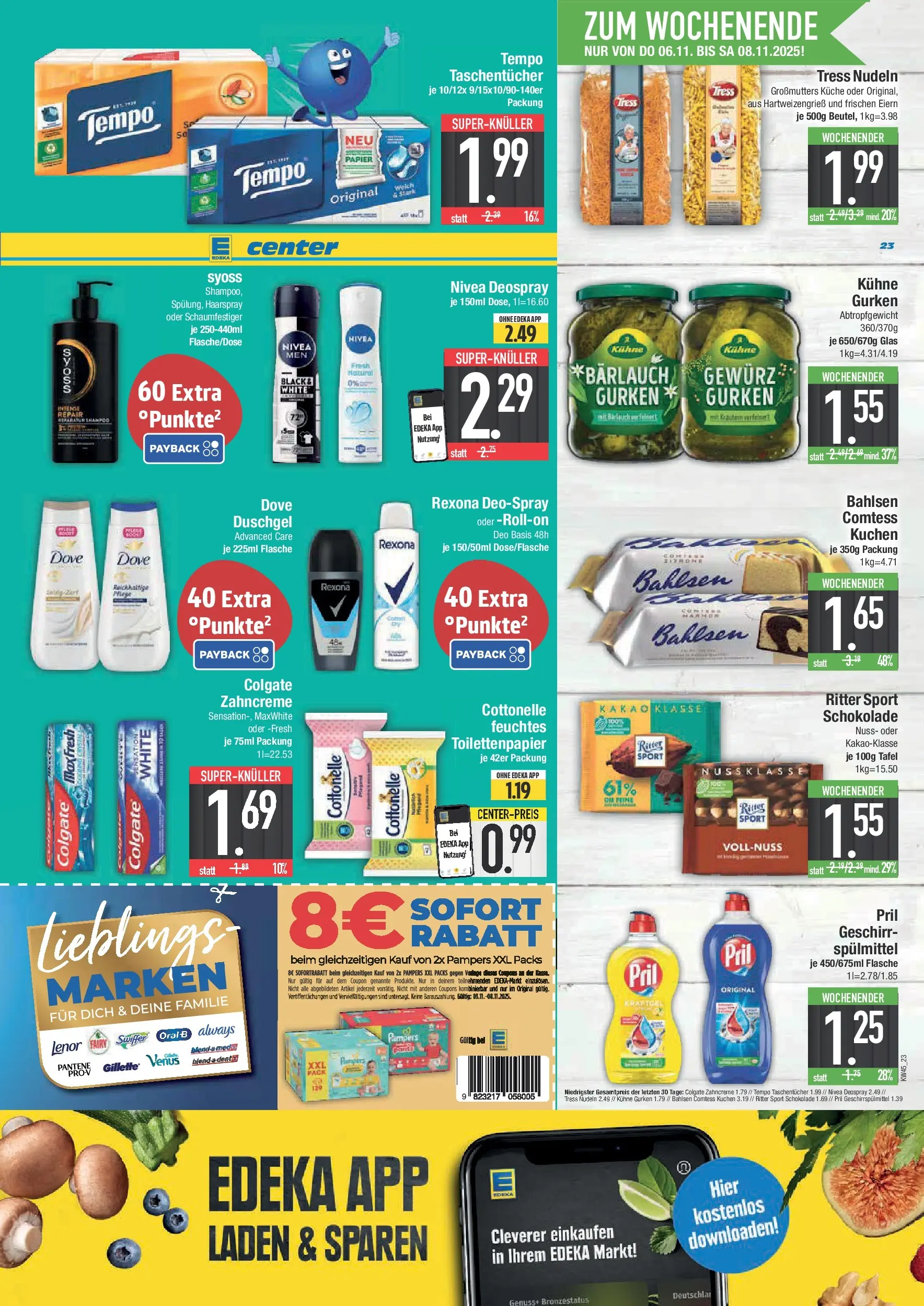 Edeka prospekt Krumbach	 (ab 02.11.2025) » Angebote Online | Seite: 23 | Produkte: Lenor, Schokolade, Pril, Toilettenpapier