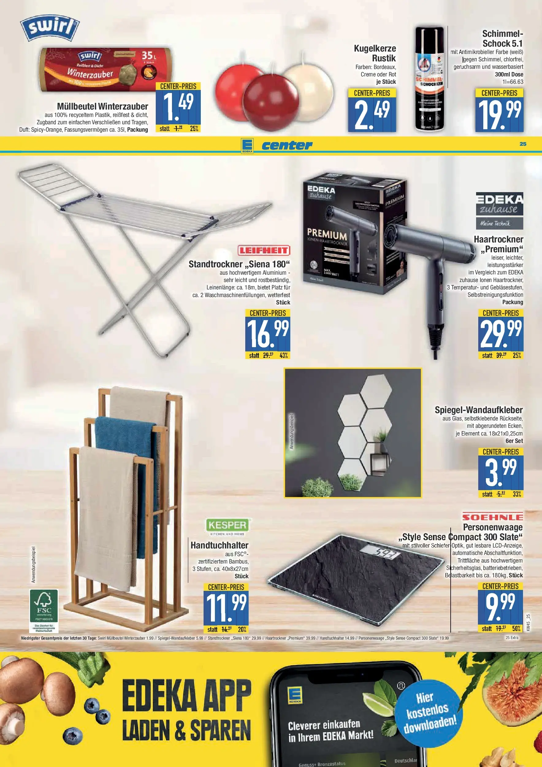 Edeka prospekt Krumbach	 (ab 02.11.2025) » Angebote Online | Seite: 25 | Produkte: Duft, Personenwaage, Handtuchhalter, Creme