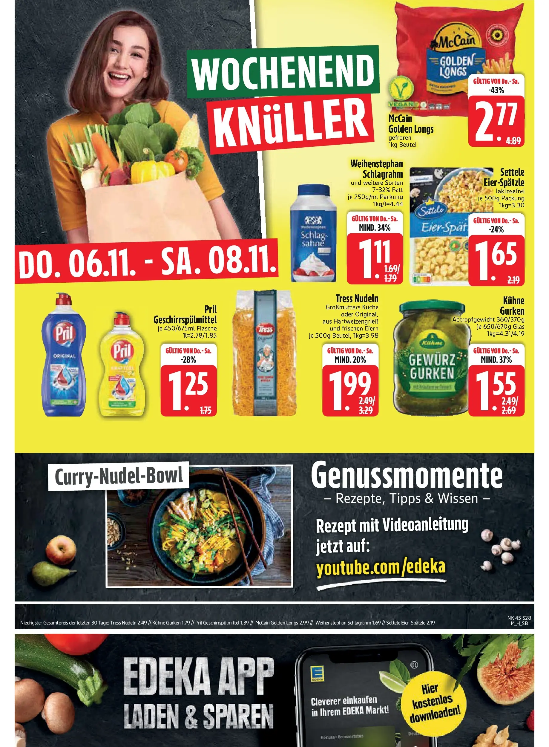 Edeka prospekt Haar	 (ab 02.11.2025) » Angebote Online | Seite: 28 | Produkte: McCain, Pasta, Nudeln, Pril