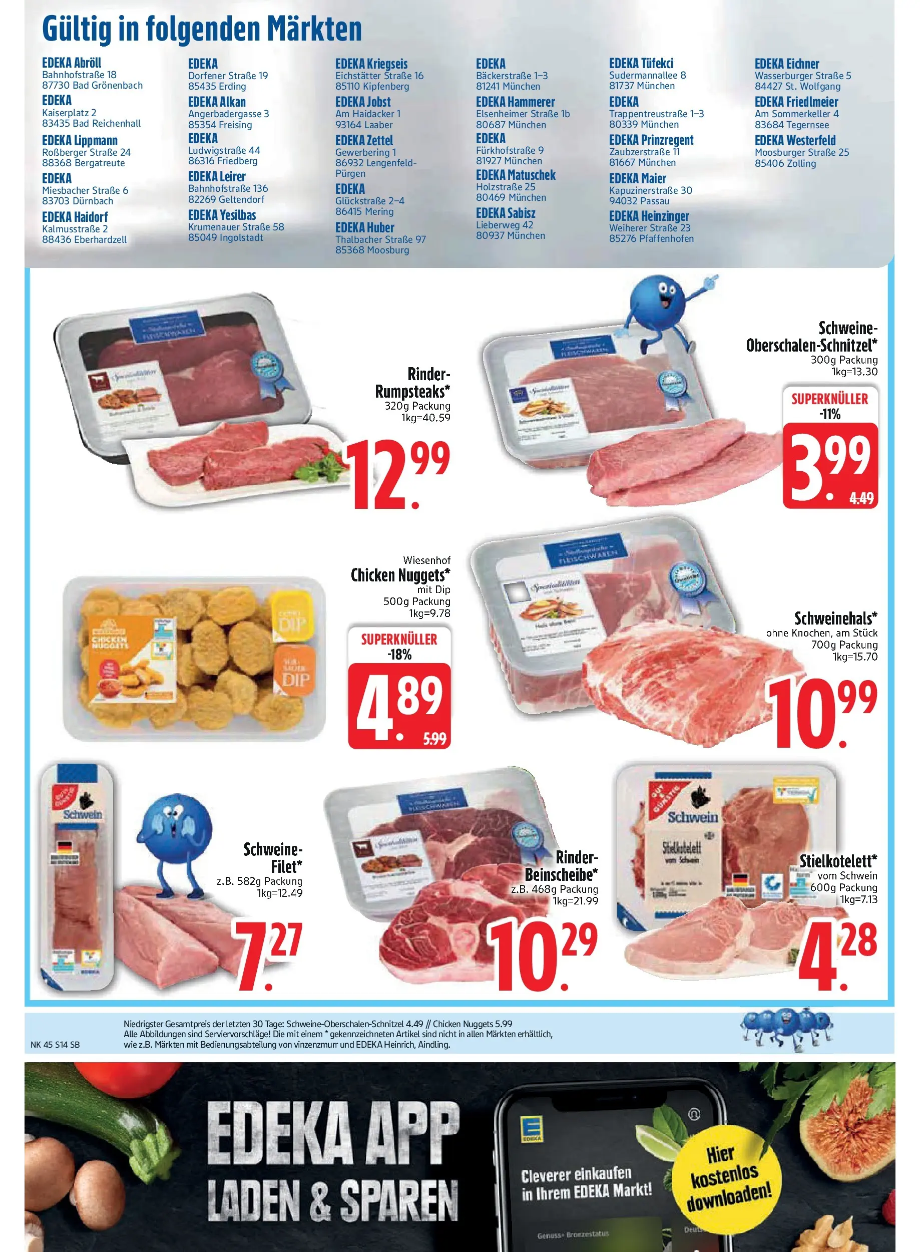 Edeka prospekt Bodenwöhr	 (ab 03.11.2025) » Angebote Online | Seite: 14 | Produkte: Bad, Schnitzel, Steak