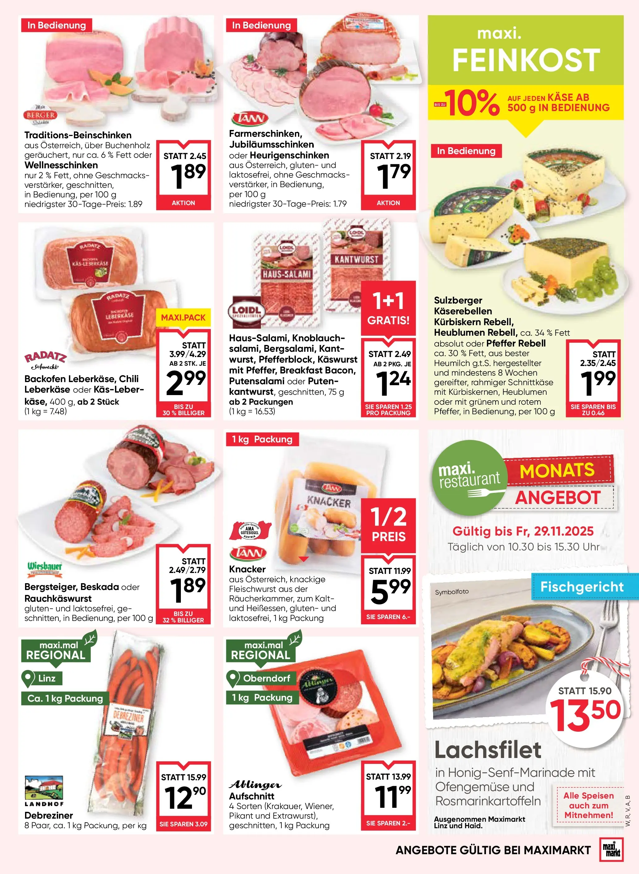 Maximarkt Vöcklabruck, Wels von 06.11.2025 - Aktuelle Angebote | Seite: 9 | Produkte: Pfeffer, Knoblauch, Uhr, Käse