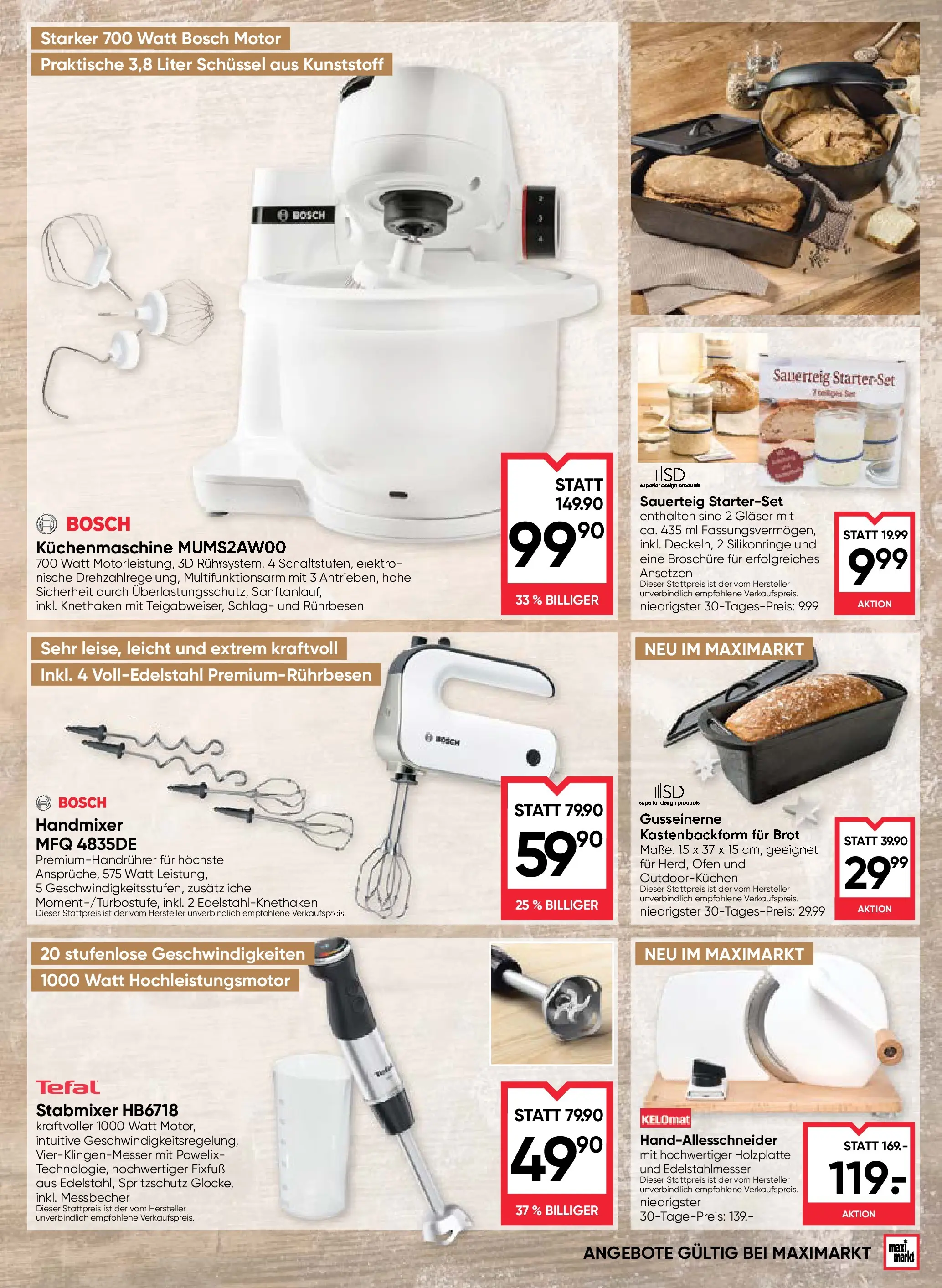 Maximarkt Vöcklabruck, Wels von 06.11.2025 - Aktuelle Angebote | Seite: 19 | Produkte: Ofen, Rührbesen, Brot