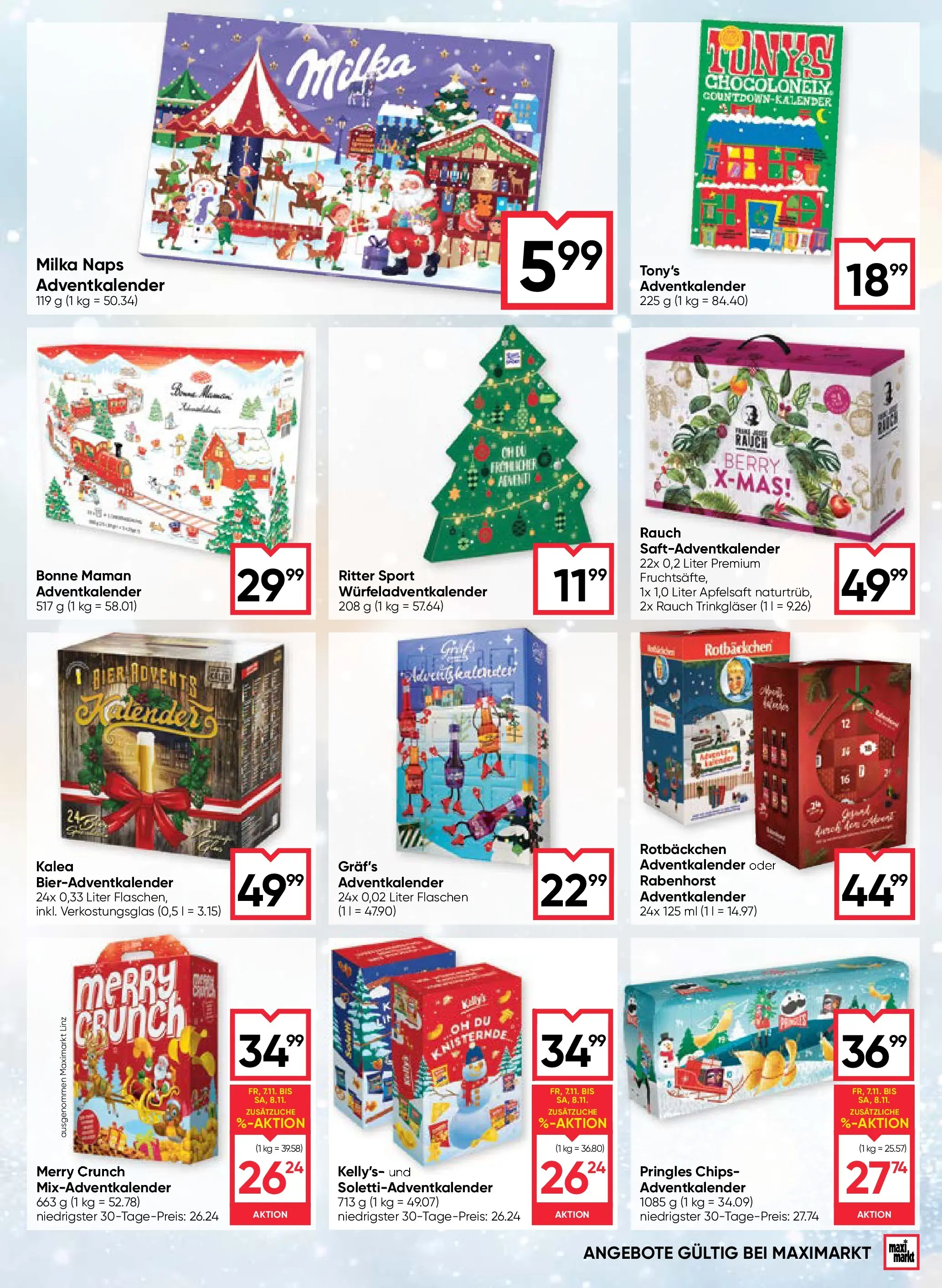 Maximarkt Vöcklabruck, Wels von 06.11.2025 - Aktuelle Angebote | Seite: 21 | Produkte: Chips, Planche de surf, Bier