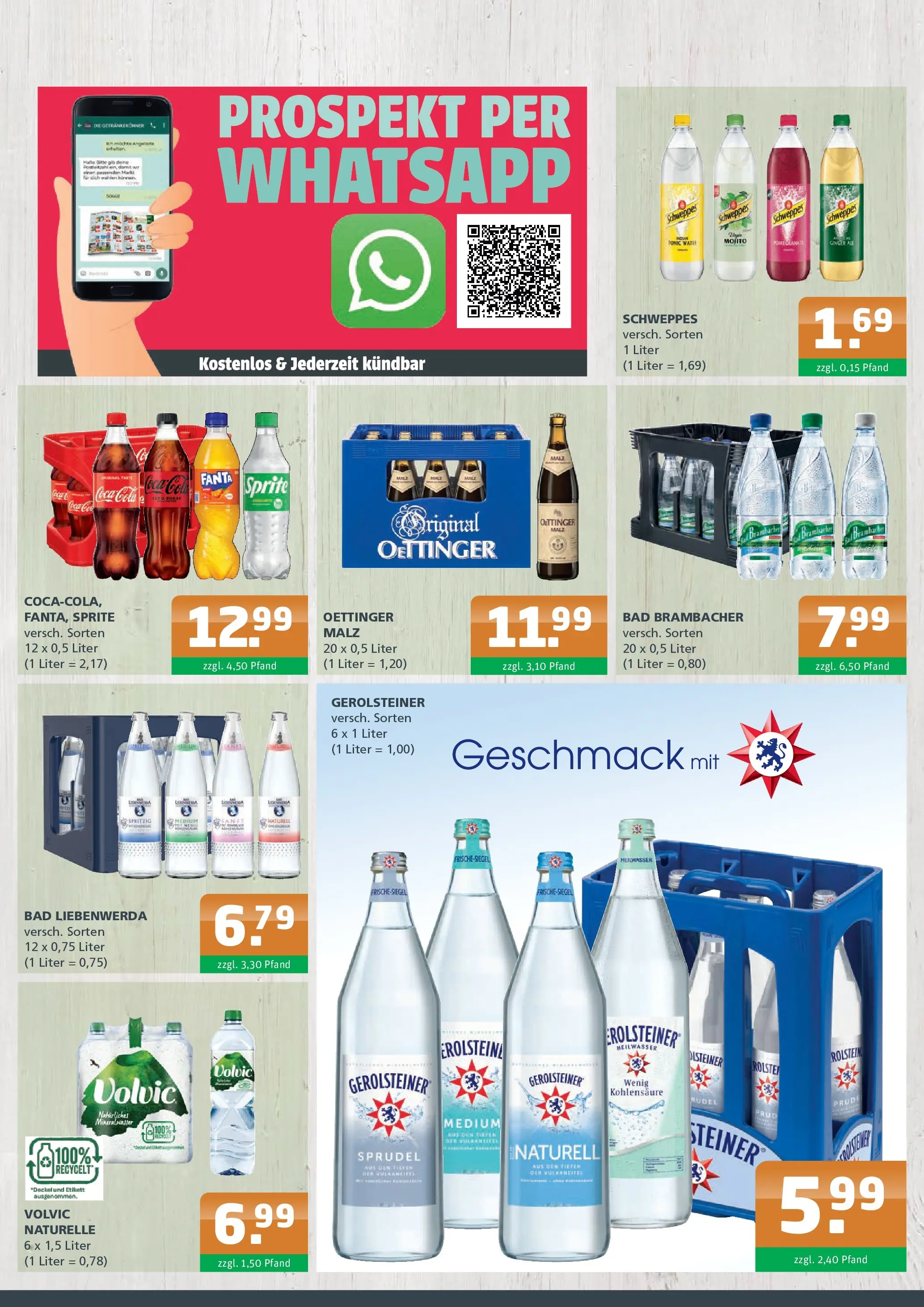 Entdecke - Getränke A-Z: Getränkeangebote (ab 02.11.2025) zum Blättern | Seite: 3 | Produkte: Fanta, Sprite, Oettinger, Volvic