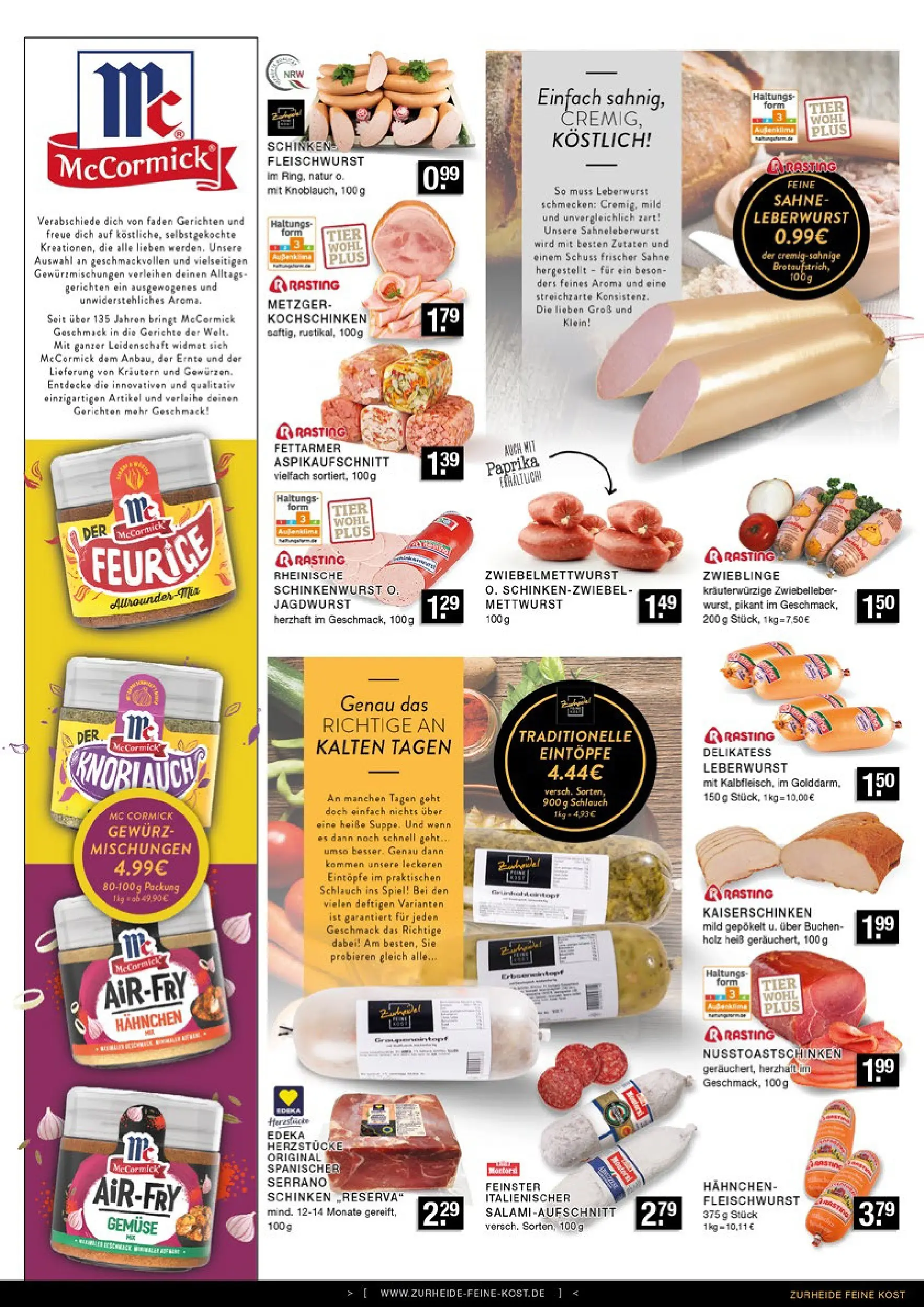 Edeka prospekt Bottrop	 (ab 02.11.2025) » Angebote Online | Seite: 3 | Produkte: Hahnchen, Gemüse, Paprika, Schinken