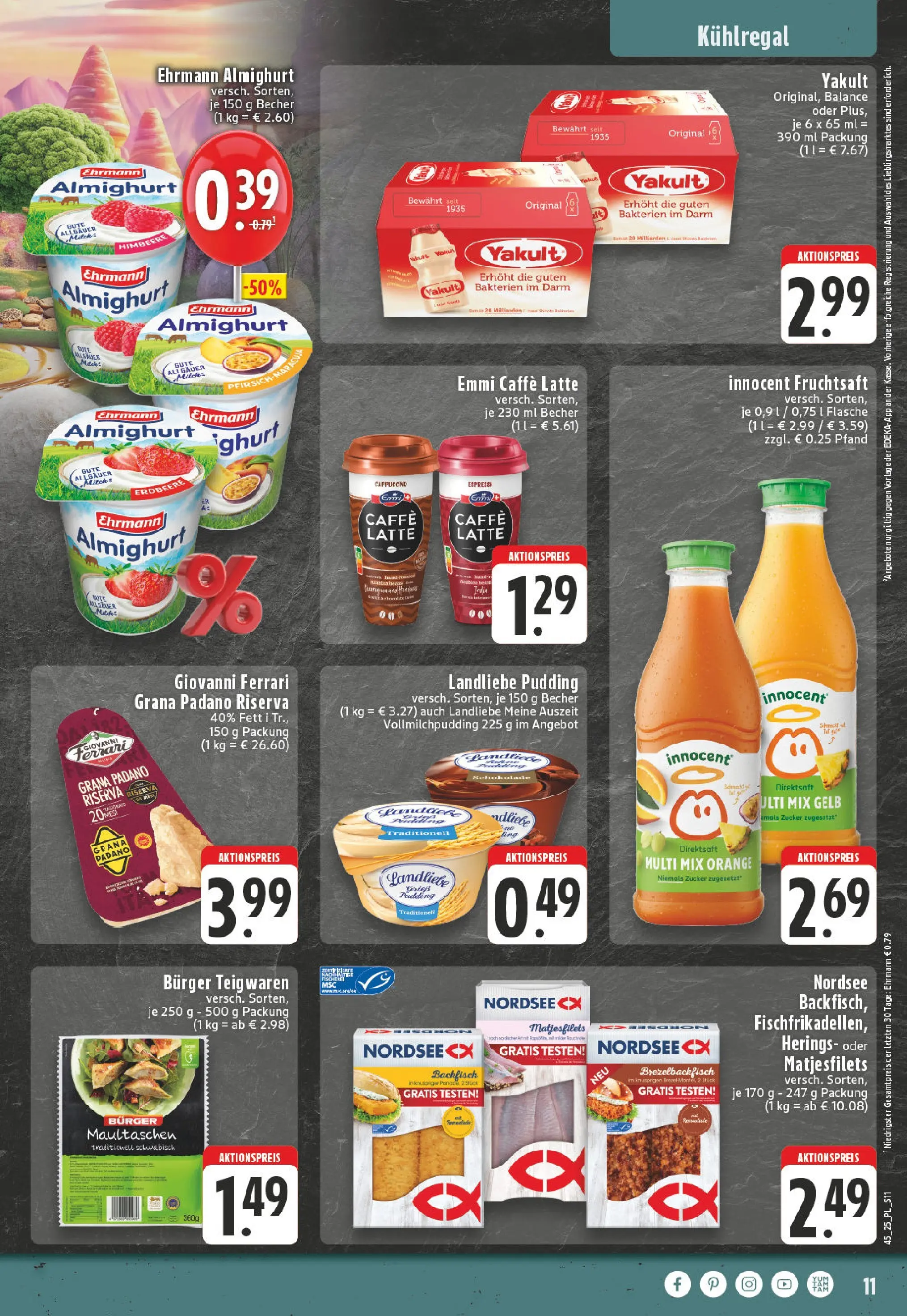 Edeka prospekt Moers-Rheinkamp	 (ab 02.11.2025) » Angebote Online | Seite: 11 | Produkte: Burger, Pudding, Himbeere, Fruchtsaft