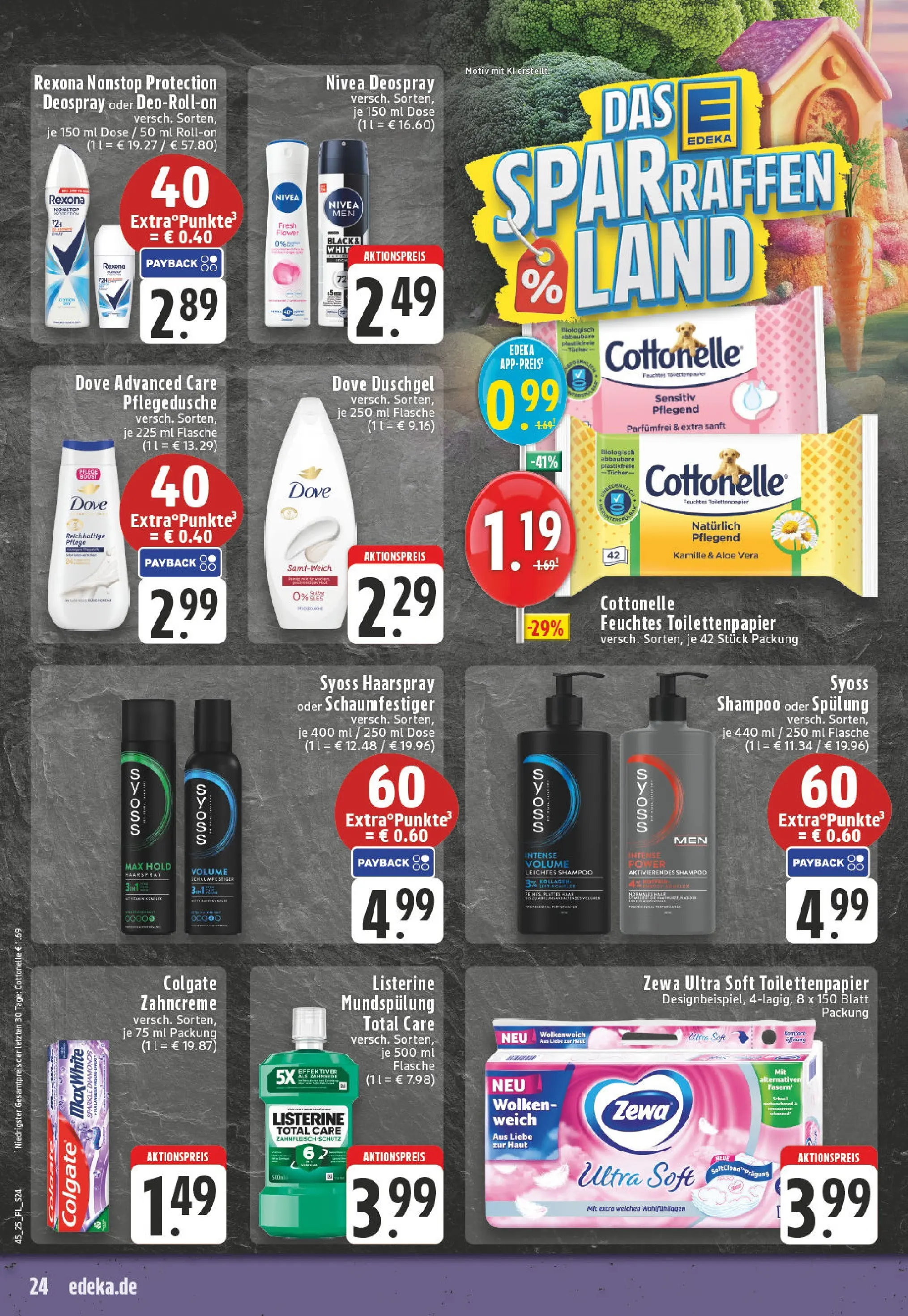 Edeka prospekt Moers-Rheinkamp	 (ab 02.11.2025) » Angebote Online | Seite: 24 | Produkte: Spülung, Haarspray, Deodorant, Shower Gel