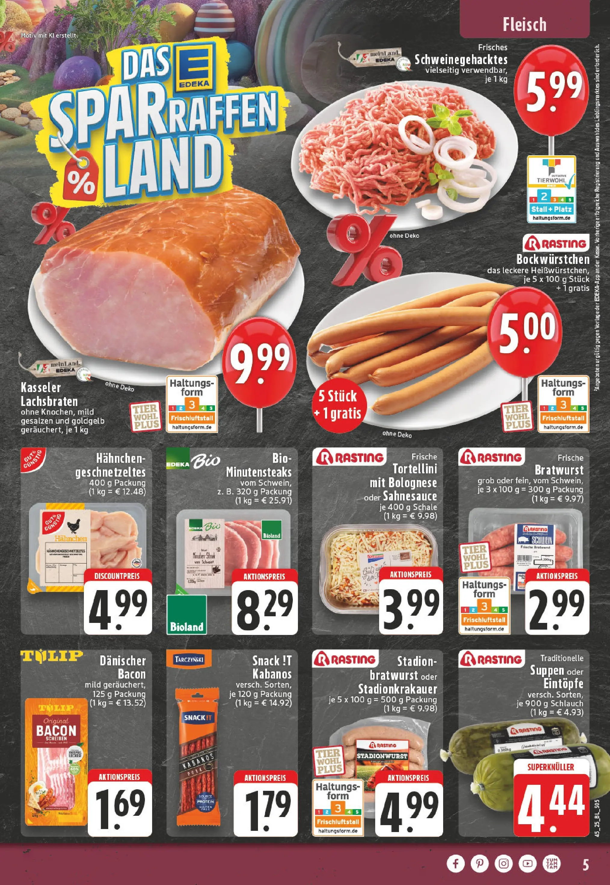 Edeka prospekt Remagen	 (ab 02.11.2025) » Angebote Online | Seite: 5 | Produkte: Hahnchen, Bratwurst, Steak, Fleisch