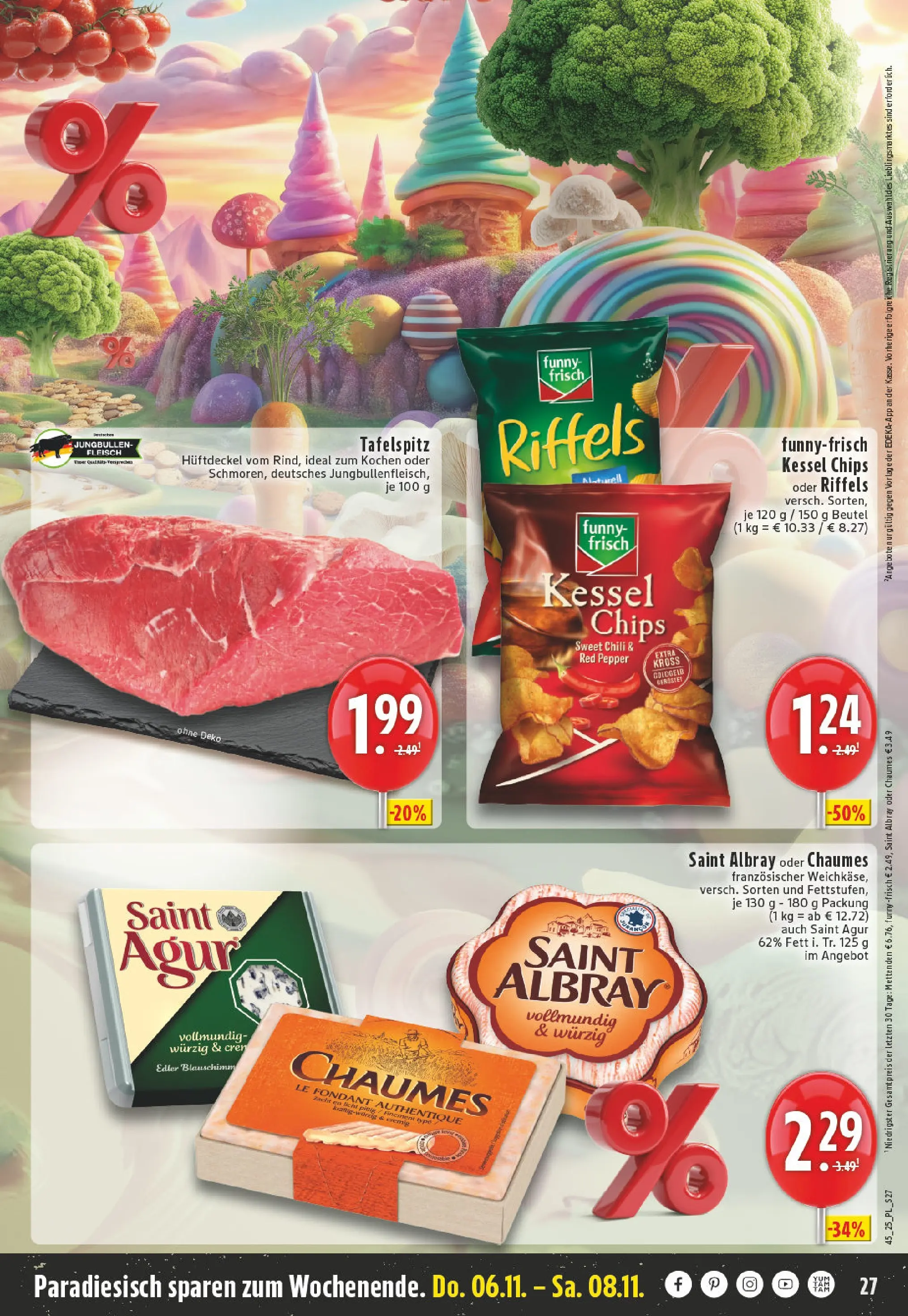 Edeka prospekt Moers-Rheinkamp	 (ab 02.11.2025) » Angebote Online | Seite: 27 | Produkte: Tafelspitz, Funny frisch, Chili, Chips