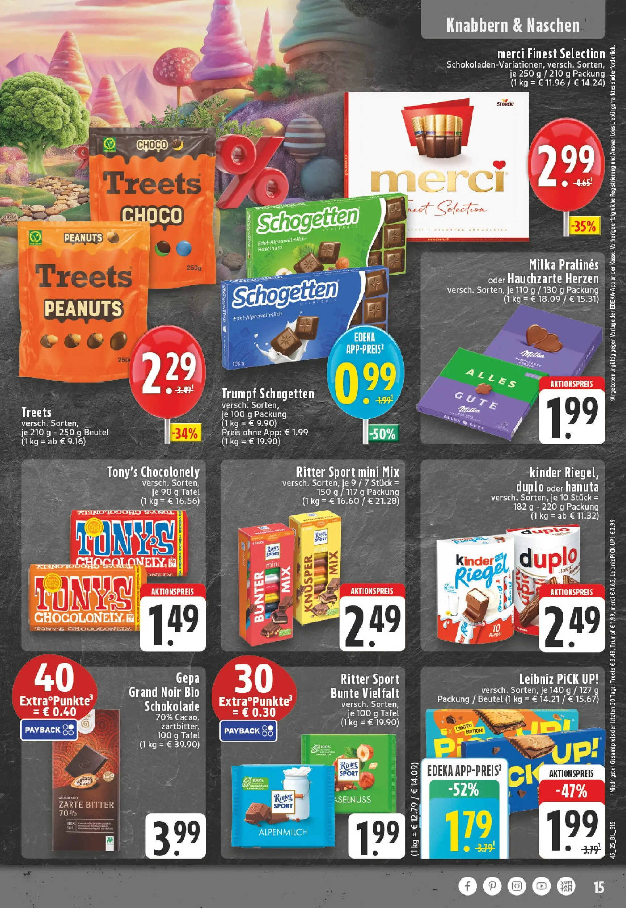 Edeka prospekt Remagen	 (ab 02.11.2025) » Angebote Online | Seite: 15 | Produkte: Merci, Schokolade, Milka, Kinder riegel