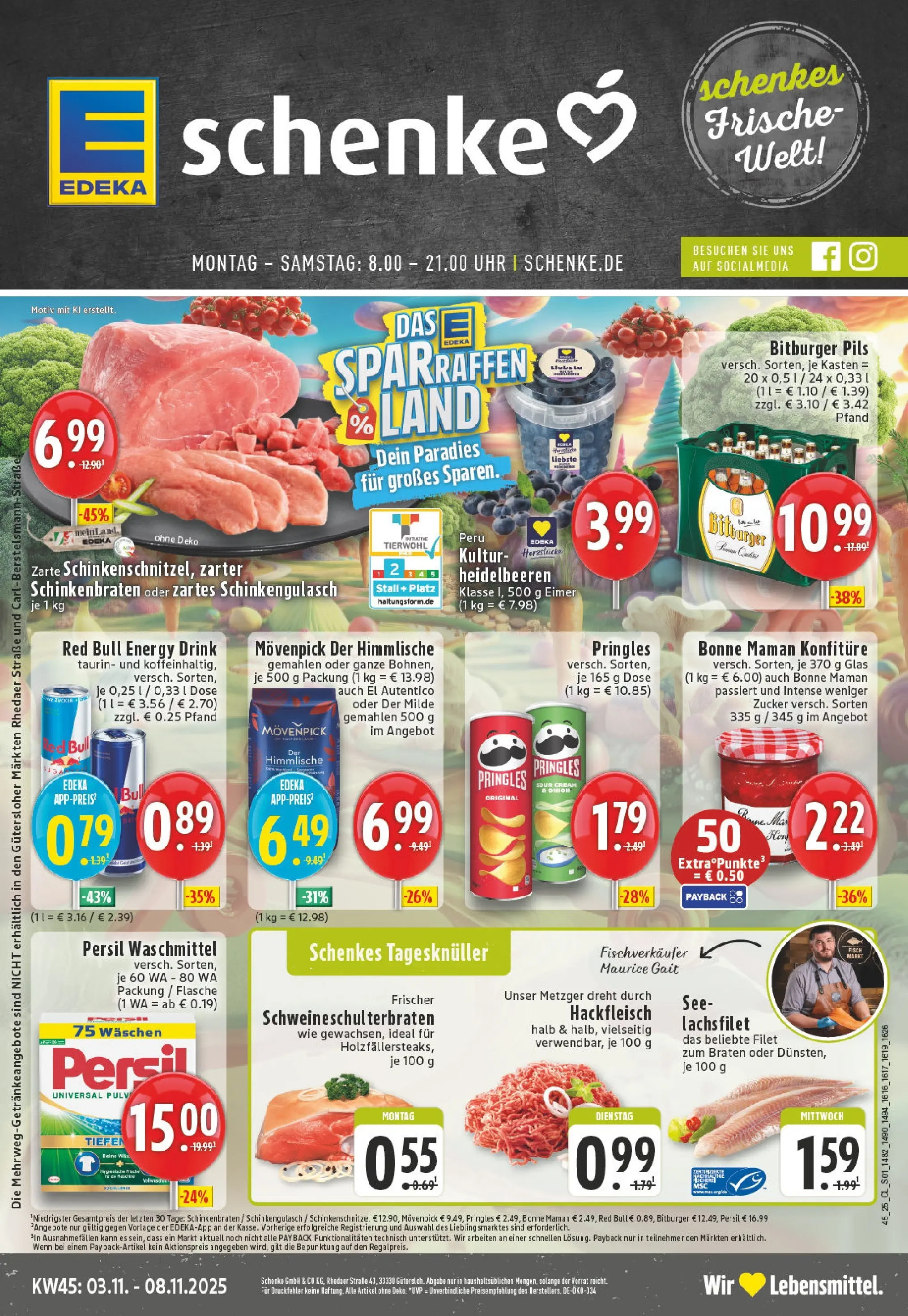 Edeka prospekt Harsewinkel	 (ab 02.11.2025) » Angebote Online | Seite: 1 | Produkte: Pils, Bonne maman, Uhr, Persil