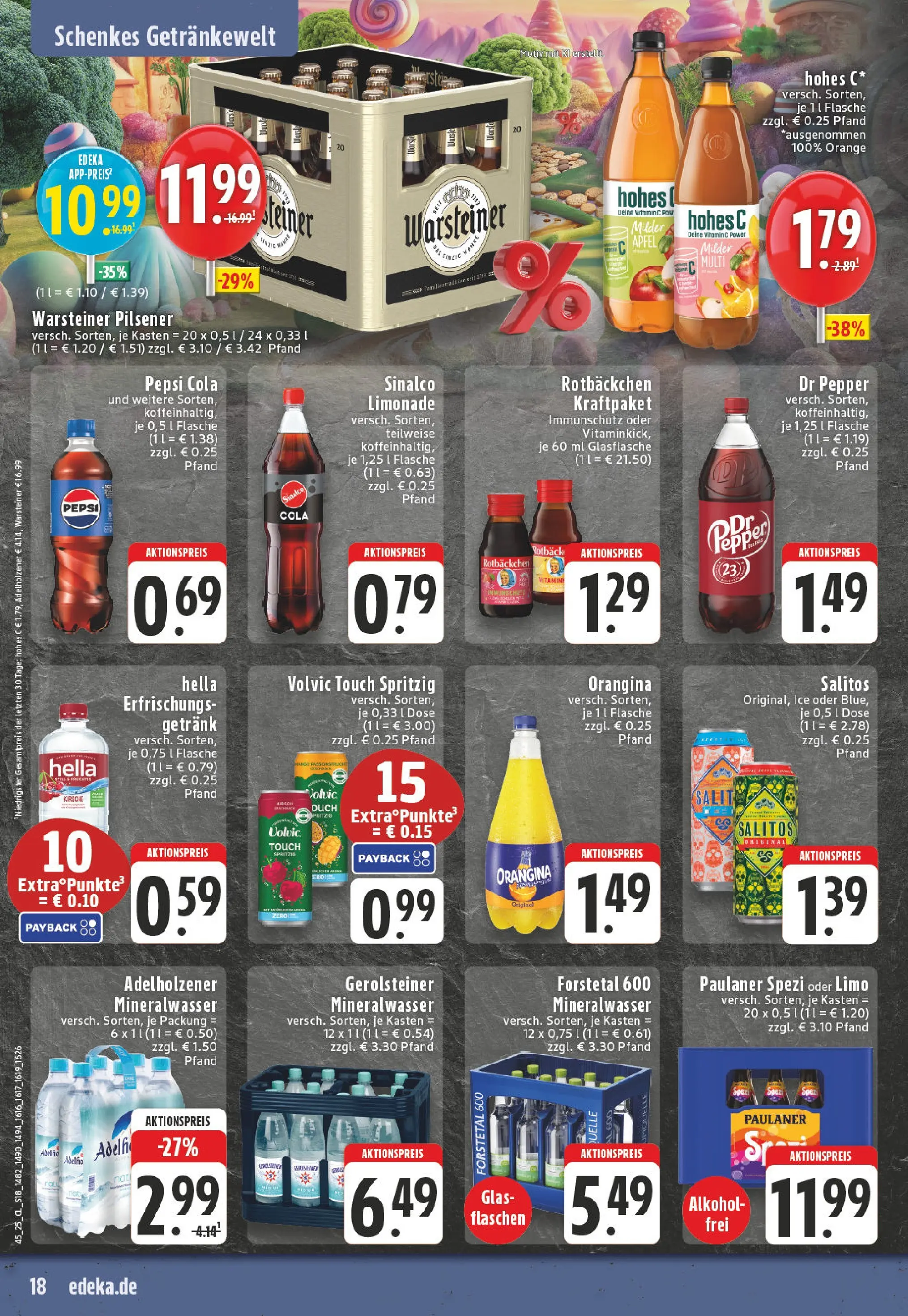 Edeka prospekt Harsewinkel	 (ab 02.11.2025) » Angebote Online | Seite: 18 | Produkte: Cola, Limonade, Hohes c, Paulaner