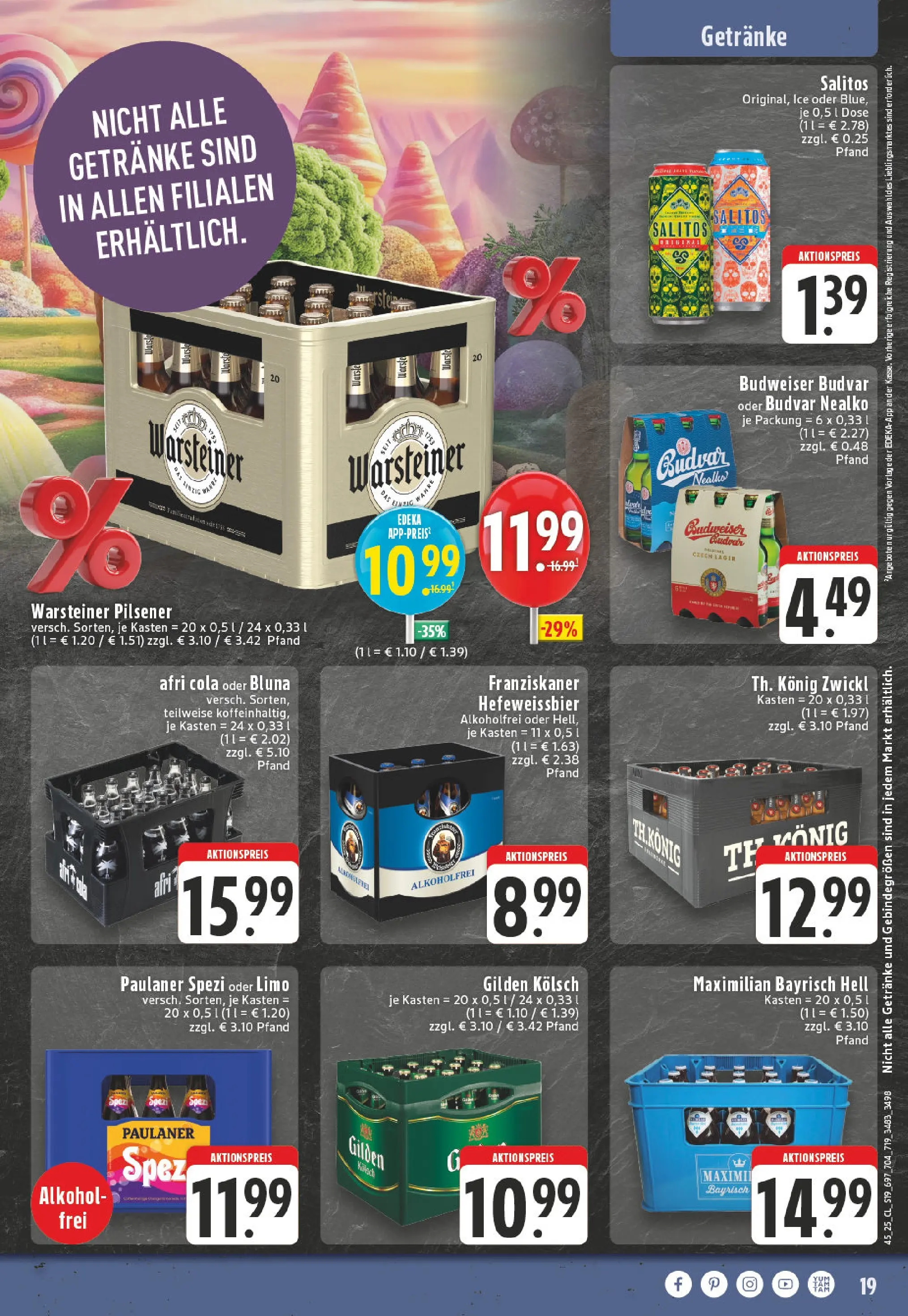 Edeka prospekt Bonn	 (ab 02.11.2025) » Angebote Online | Seite: 19 | Produkte: Cola, Paulaner spezi, Budweiser, Paulaner