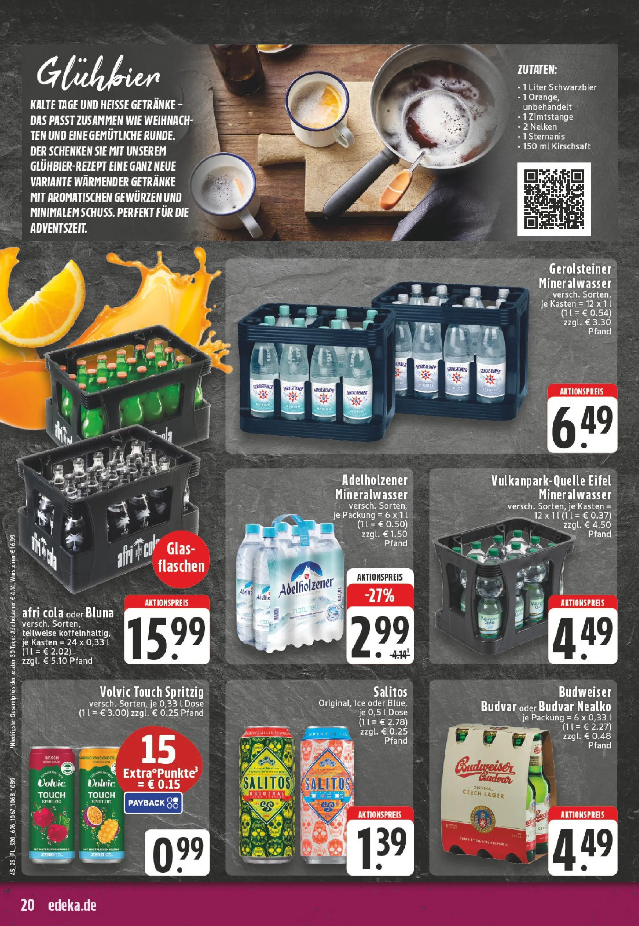 Edeka prospekt Linnich	 (ab 02.11.2025) » Angebote Online | Seite: 20 | Produkte: Adelholzener, Volvic touch, Warsteiner, Gerolsteiner