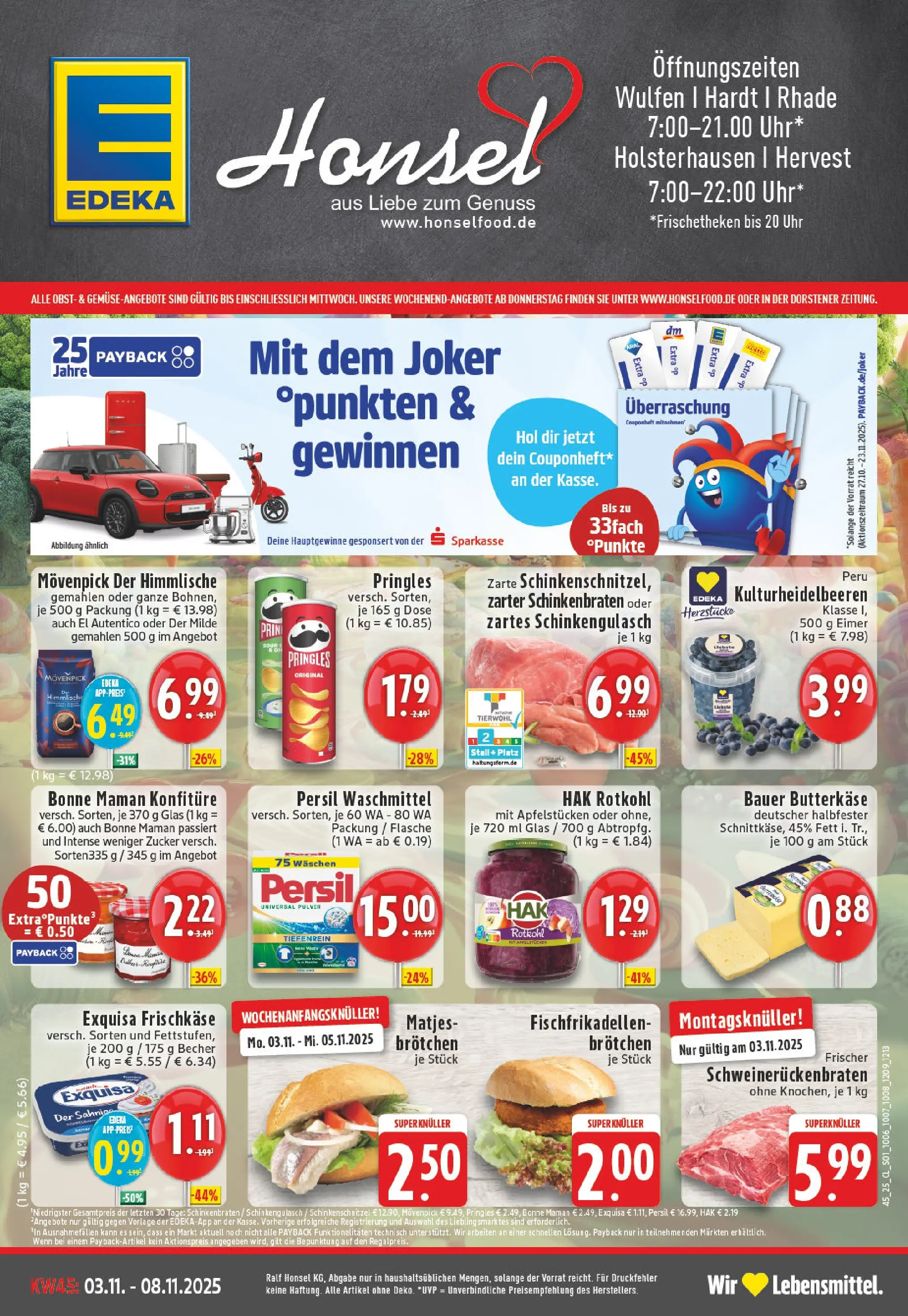 Edeka prospekt Dorsten	 (ab 02.11.2025) » Angebote Online | Seite: 1 | Produkte: Rotkohl, Exquisa, Zucker, Persil