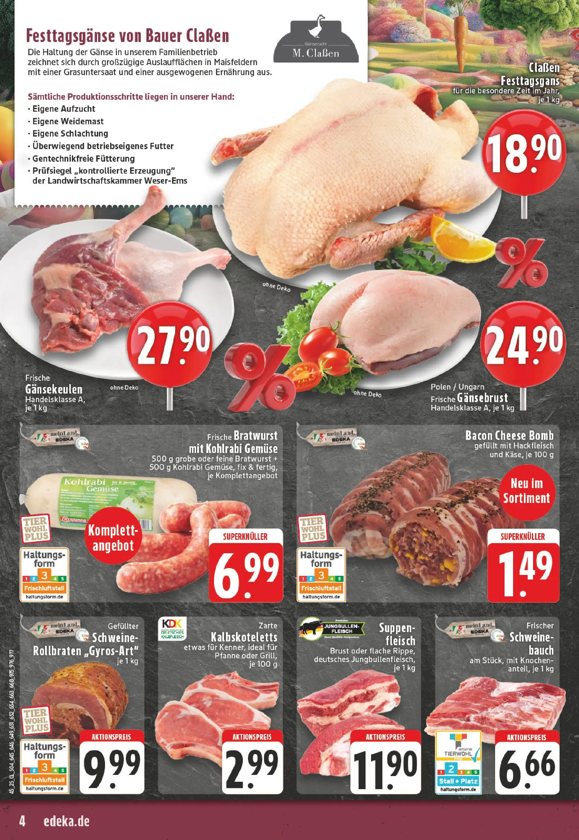 Edeka prospekt Mülheim	 (ab 02.11.2025) » Angebote Online | Seite: 4 | Produkte: Bratwurst, Kohlrabi, Fleisch, Hackfleisch
