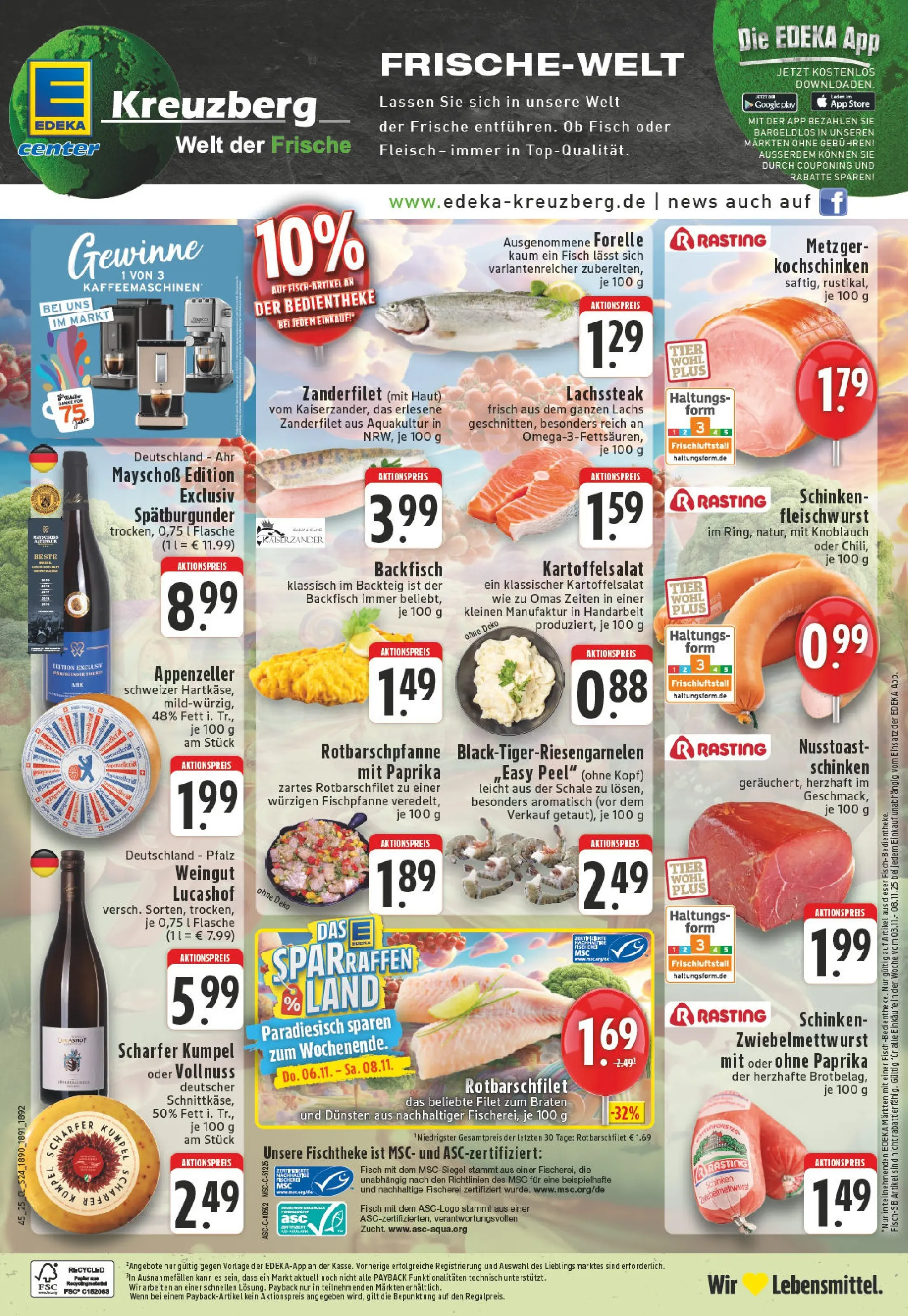 Edeka prospekt Koblenz	 (ab 02.11.2025) » Angebote Online | Seite: 24 | Produkte: Lachs, Knoblauch, Steak, Fleisch