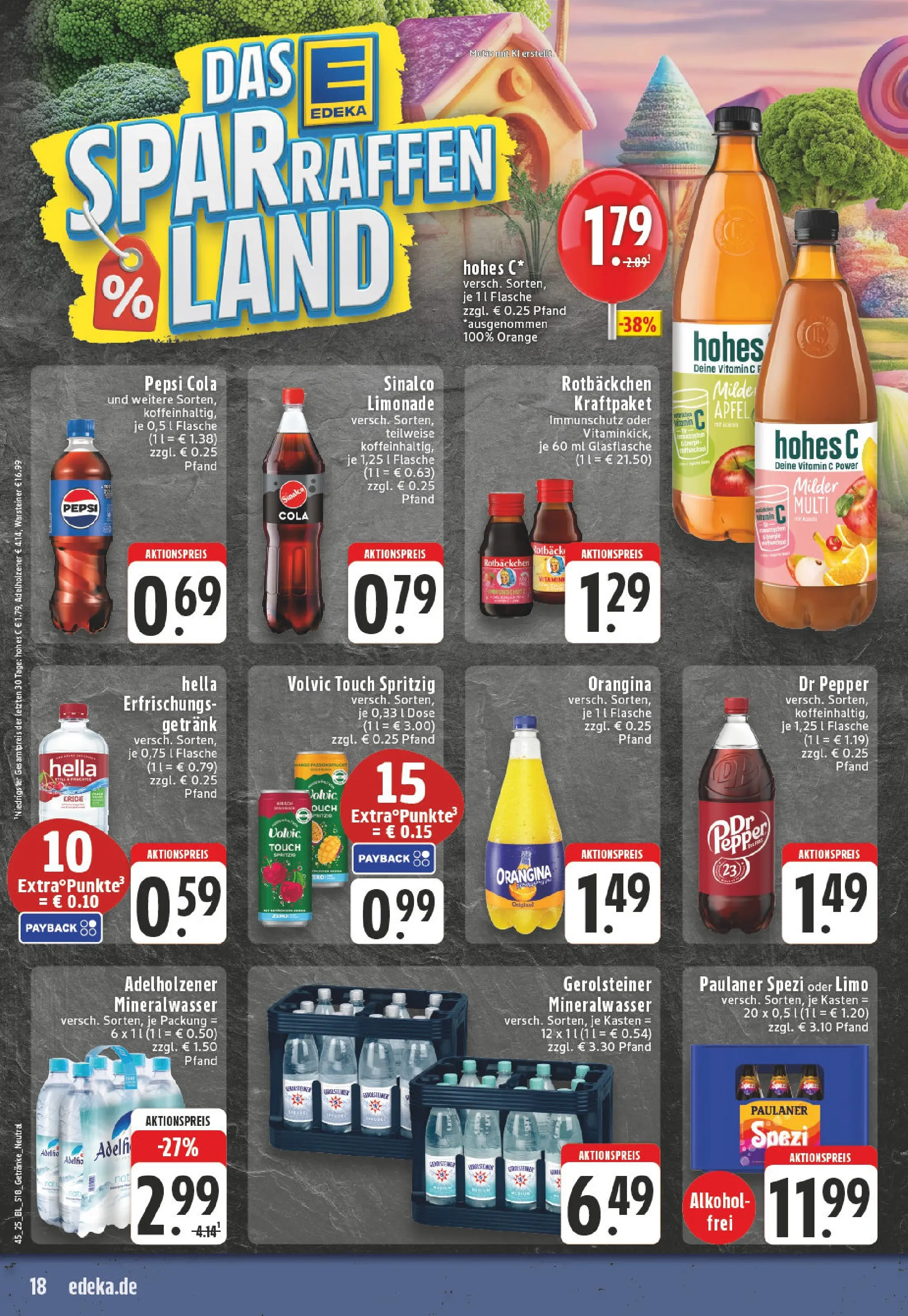 Edeka prospekt Winterberg-Zueschen	 (ab 03.11.2025) » Angebote Online | Seite: 18 | Produkte: Sinalco, Warsteiner, Pepsi, Volvic