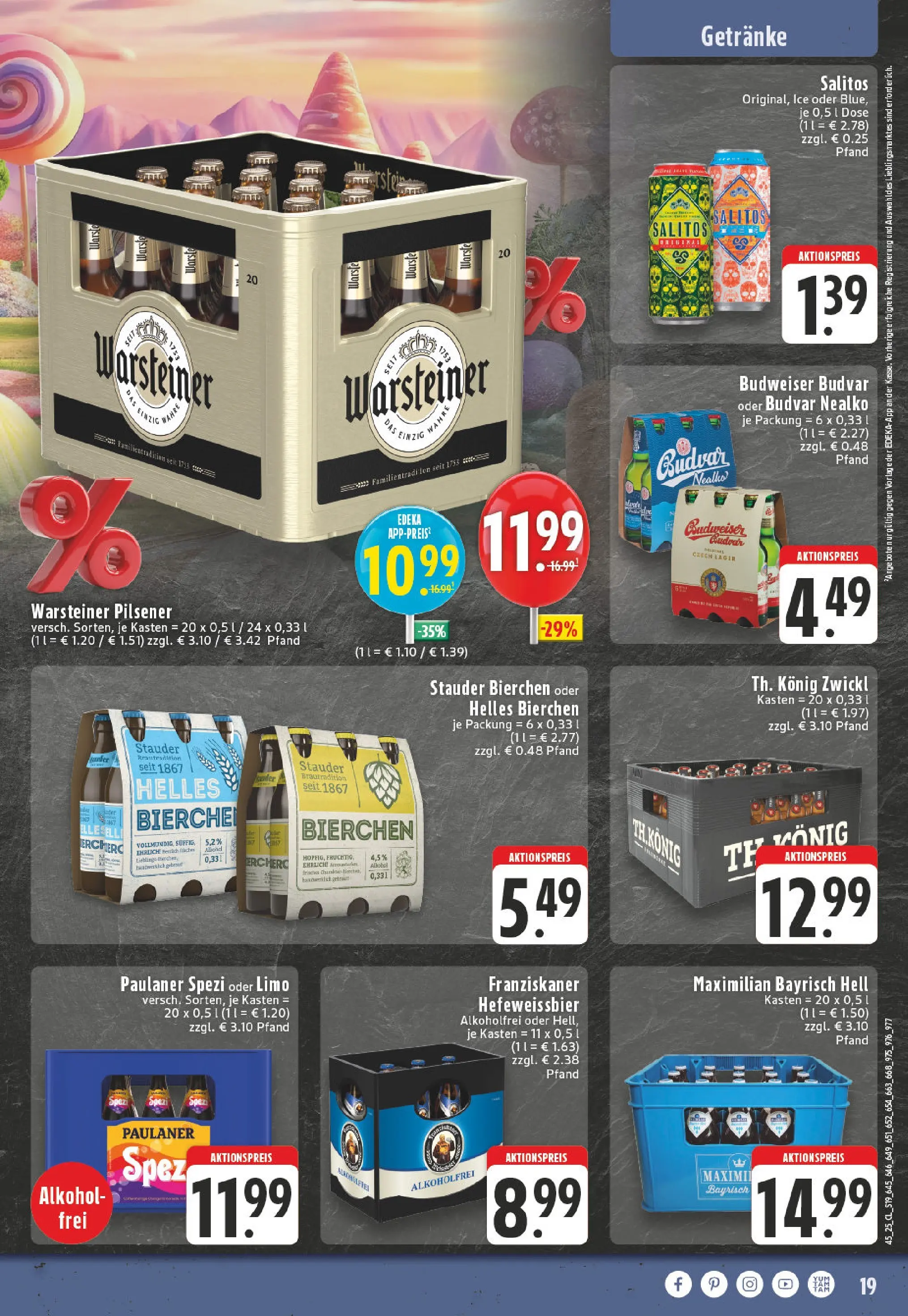 Edeka prospekt Mülheim	 (ab 02.11.2025) » Angebote Online | Seite: 19 | Produkte: Franziskaner, Warsteiner, Budweiser, Paulaner