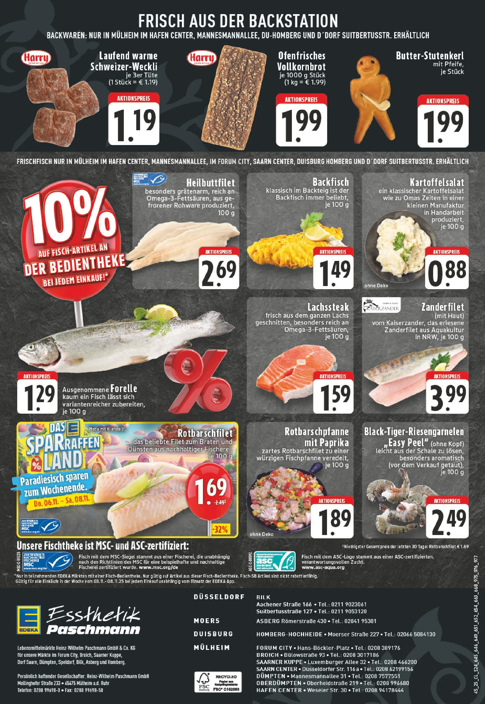 Edeka prospekt Mülheim	 (ab 02.11.2025) » Angebote Online | Seite: 24 | Produkte: Vollkornbrot, Fisch, Lachs, Paprika