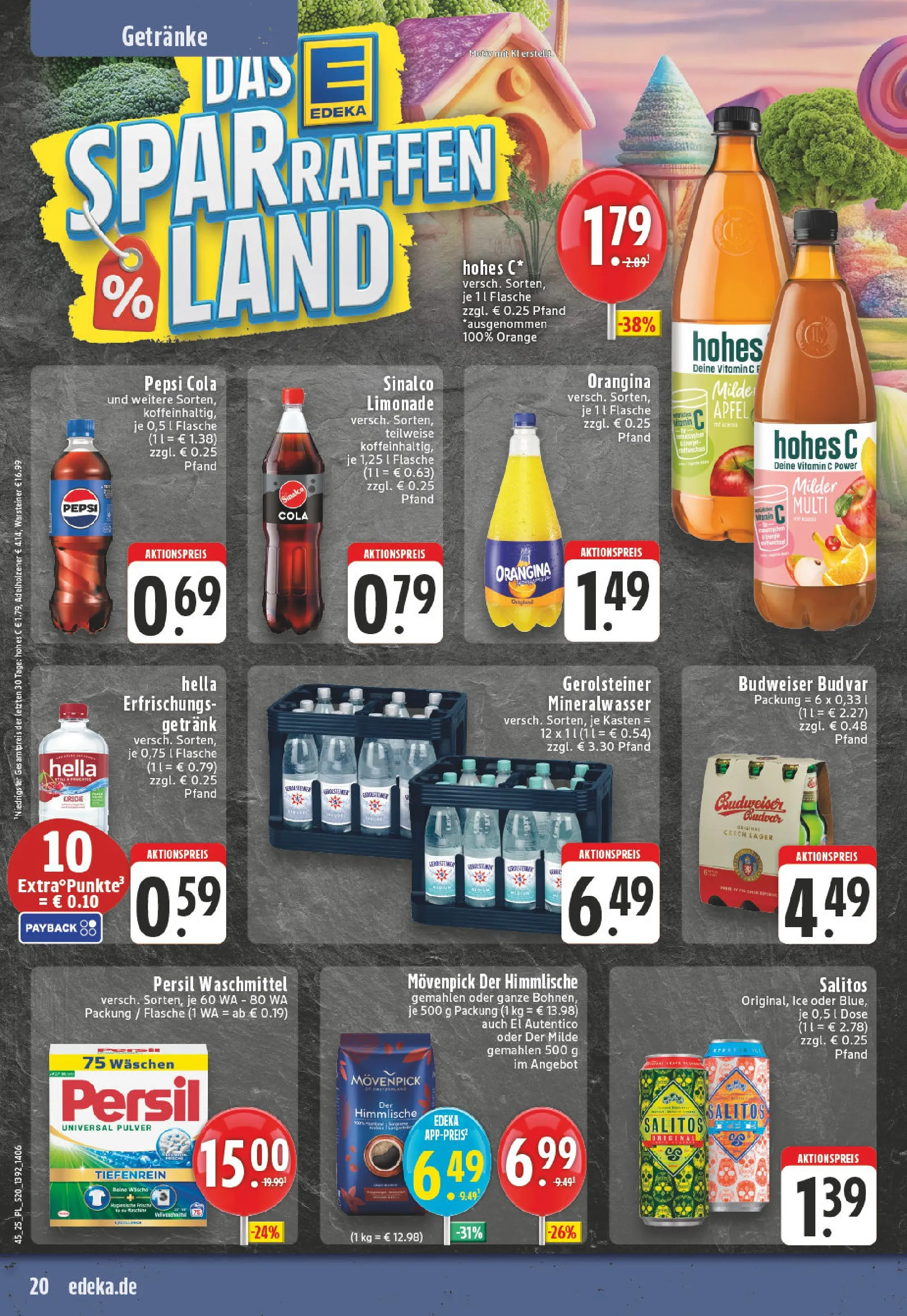 Edeka prospekt Bocholt - Holtwick	 (ab 02.11.2025) » Angebote Online | Seite: 20 | Produkte: Cola, Limonade, Mineralwasser, Hohes c