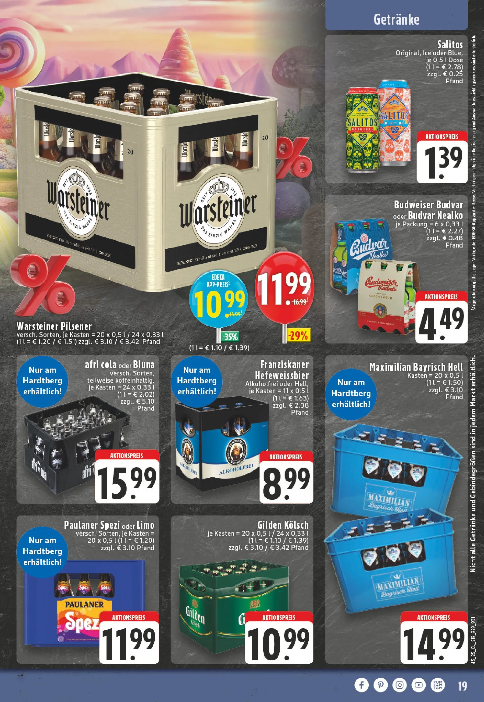 Edeka prospekt Bonn	 (ab 02.11.2025) » Angebote Online | Seite: 19 | Produkte: Cola, Warsteiner, Budweiser, Paulaner