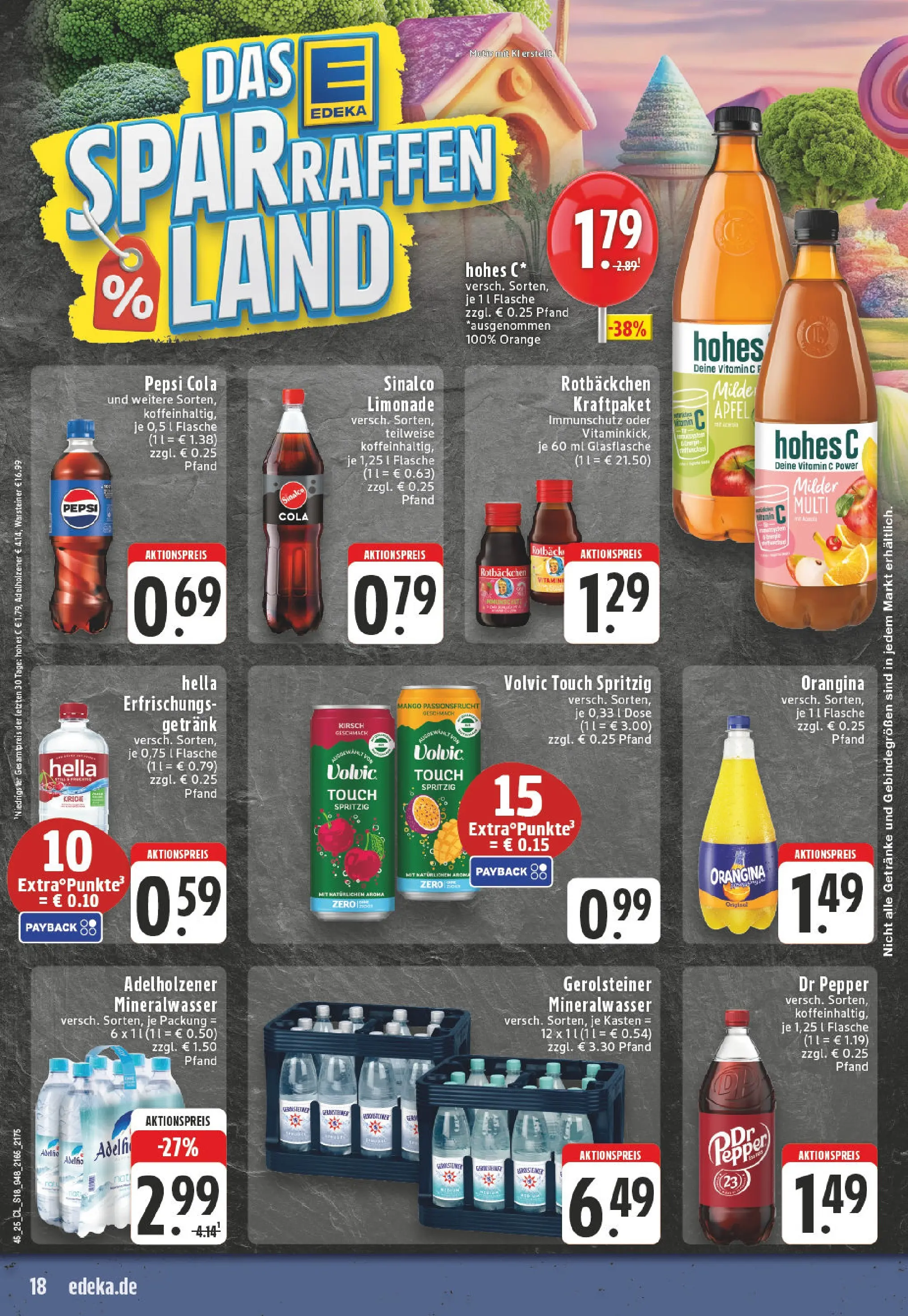 Edeka prospekt Monheim Am Rhein	 (ab 02.11.2025) » Angebote Online | Seite: 18 | Produkte: Sinalco, Mineralwasser, Warsteiner, Volvic