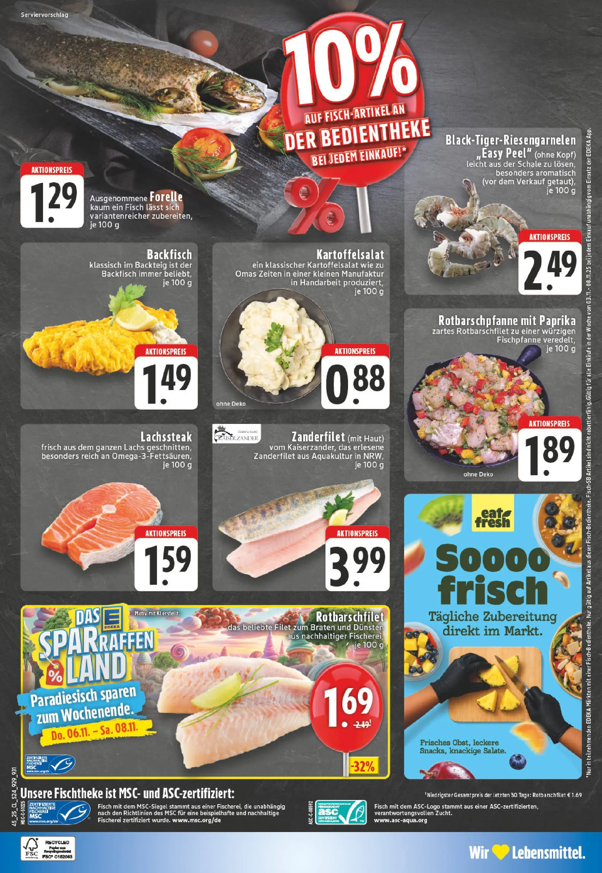 Edeka prospekt Bonn	 (ab 02.11.2025) » Angebote Online | Seite: 24 | Produkte: Fisch, Lachs, Paprika, Steak