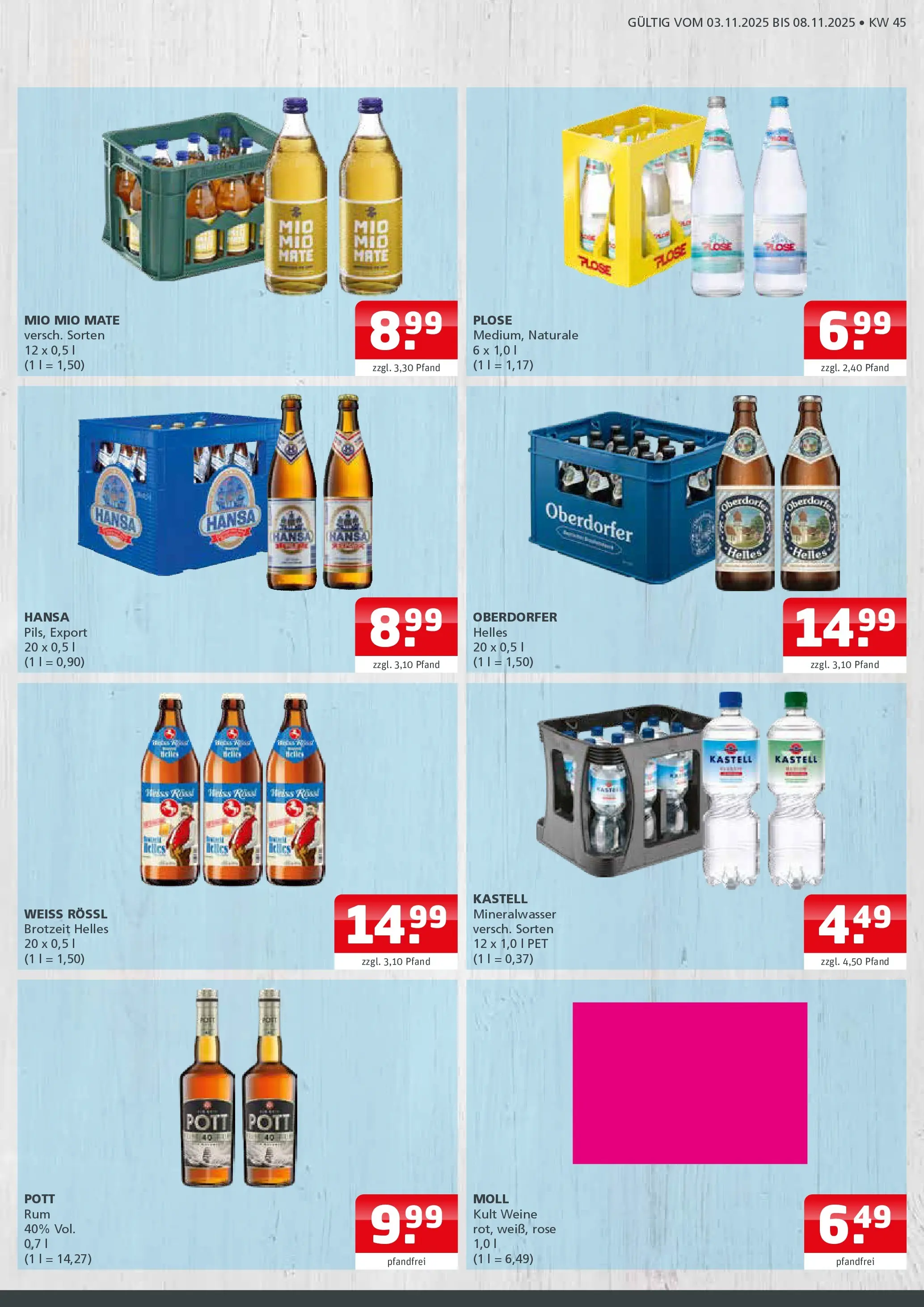 Entdecke - Getränke Ellerkamp: Getränkeangebote (ab 02.11.2025) zum Blättern | Seite: 3 | Produkte: Mio mio mate, Mineralwasser