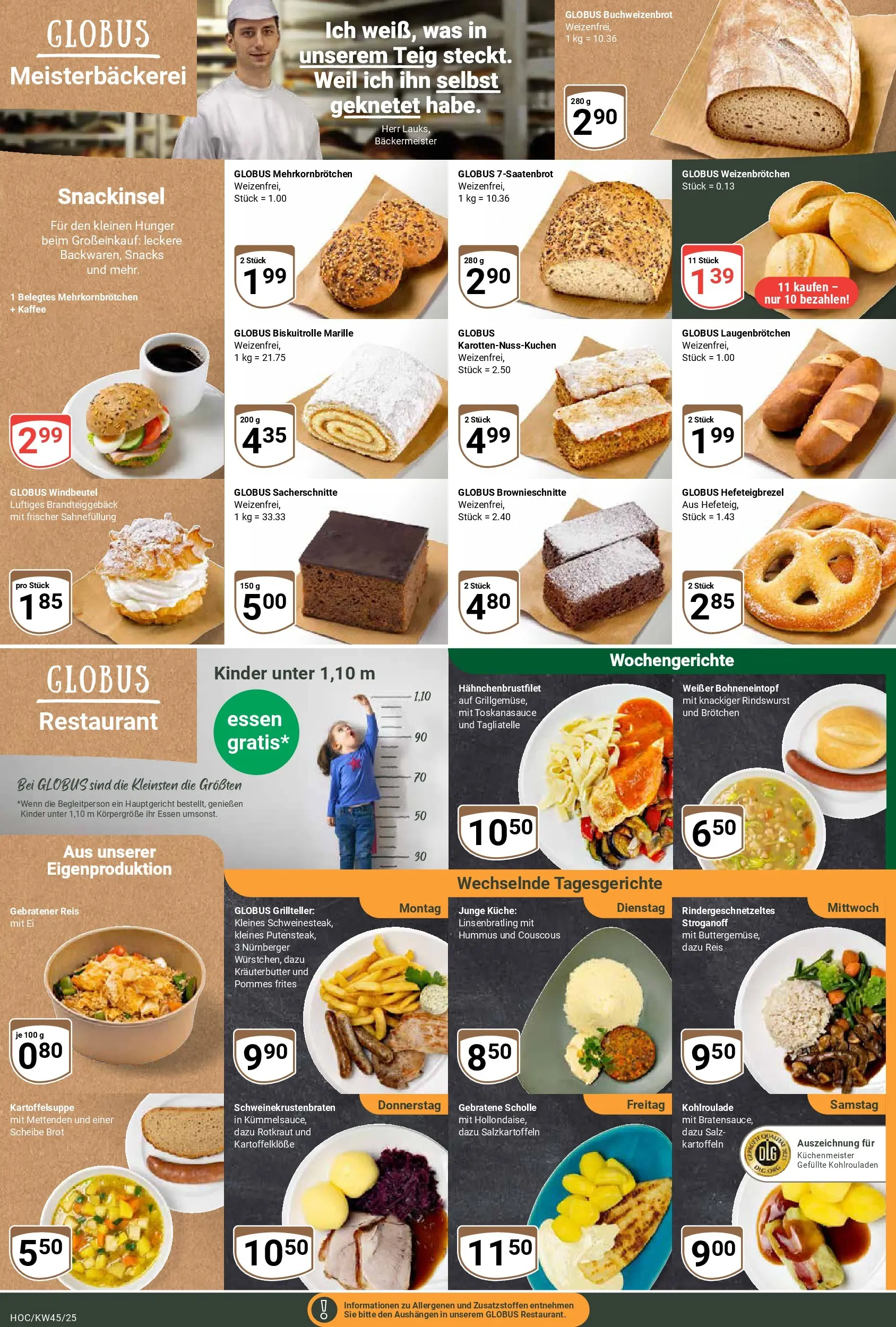 Globus prospekt Hockenheim	 (ab 02.11.2025) » Angebote online | Seite: 7 | Produkte: Pommes, Kartoffeln, Salz, Brot