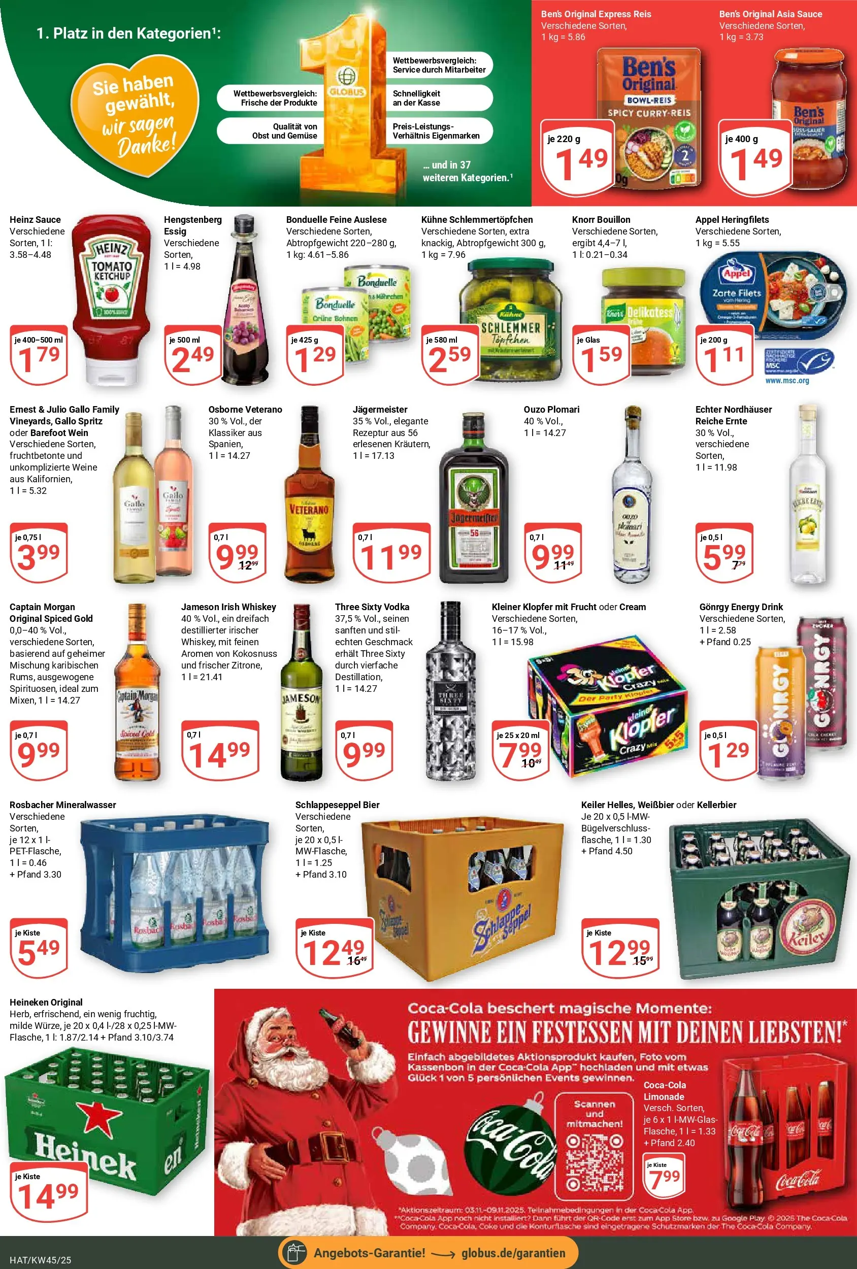 Globus prospekt Hattersheim	 (ab 02.11.2025) » Angebote online | Seite: 4 | Produkte: Coca cola, Energy, Reis, Ketchup