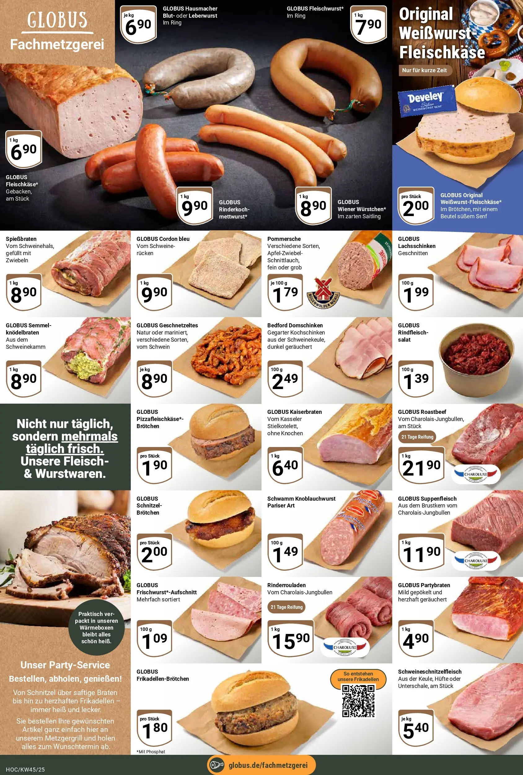 Globus prospekt Hockenheim	 (ab 02.11.2025) » Angebote online | Seite: 8 | Produkte: Rinderrouladen, Roastbeef, Fleisch, Salat