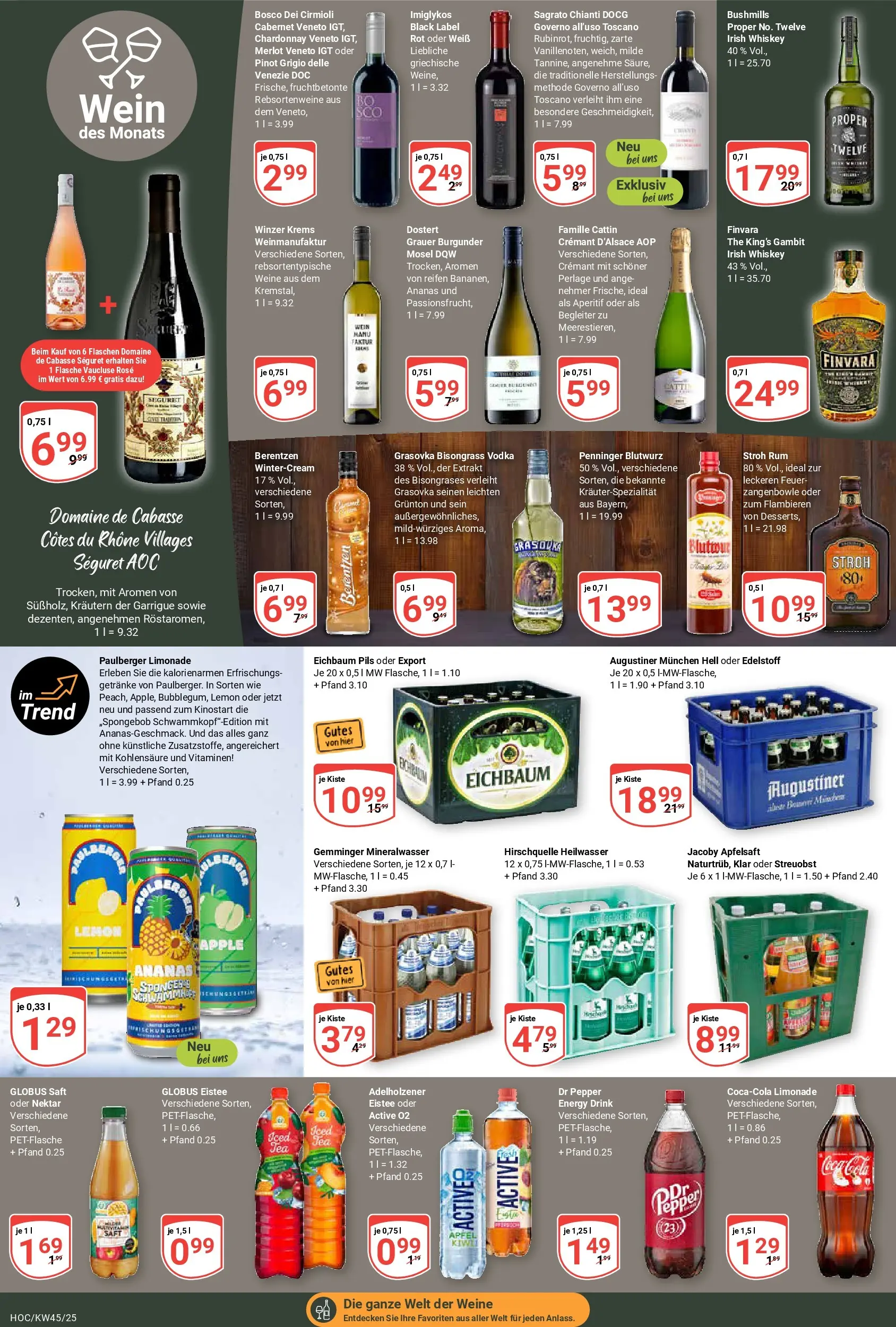 Globus prospekt Hockenheim	 (ab 02.11.2025) » Angebote online | Seite: 16 | Produkte: Merlot, Pils, Mineralwasser, Berentzen