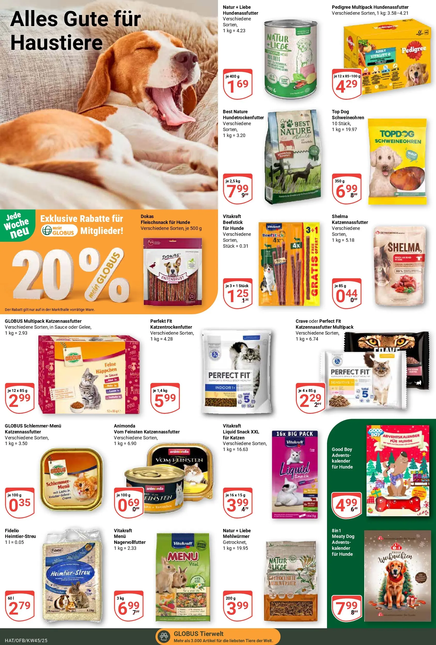 Globus prospekt Hattersheim	 (ab 02.11.2025) » Angebote online | Seite: 19 | Produkte: Top, Kaninchen, Liege, Pedigree
