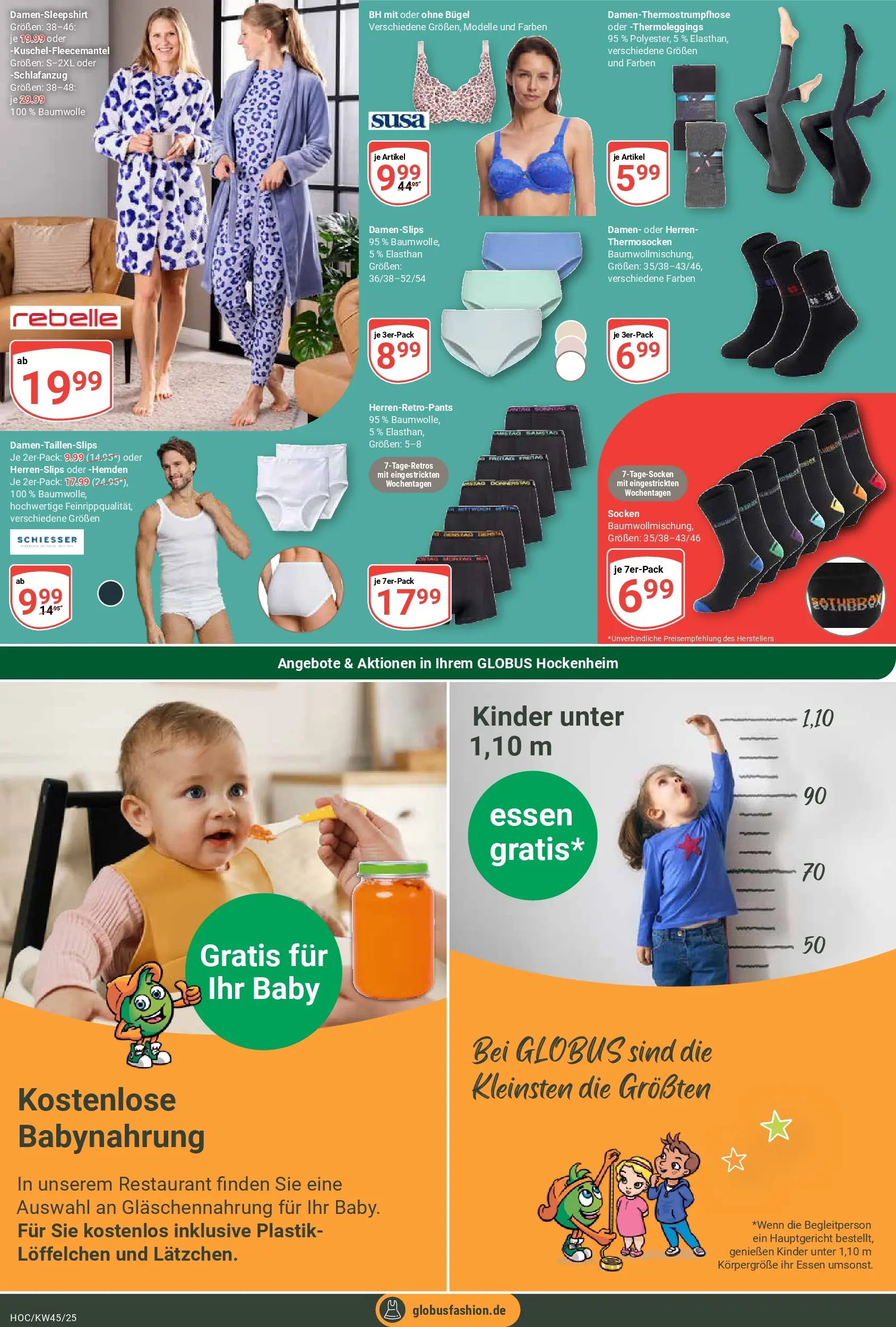 Globus prospekt Hockenheim	 (ab 02.11.2025) » Angebote online | Seite: 26 | Produkte: Babynahrung, BH, Socken