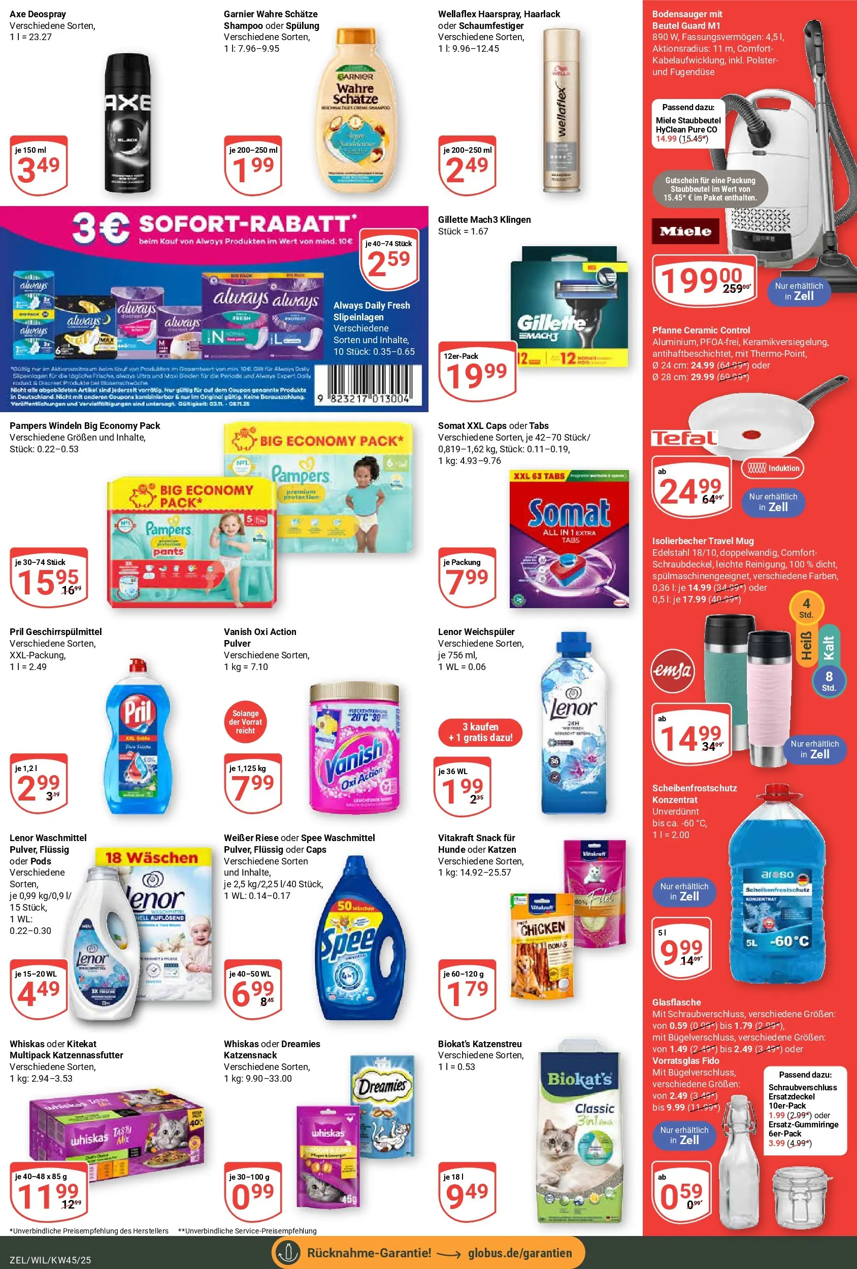 Globus prospekt Zell/mosel	 (ab 02.11.2025) » Angebote online | Seite: 4 | Produkte: Lenor, Spee, Waschmittel, Axe