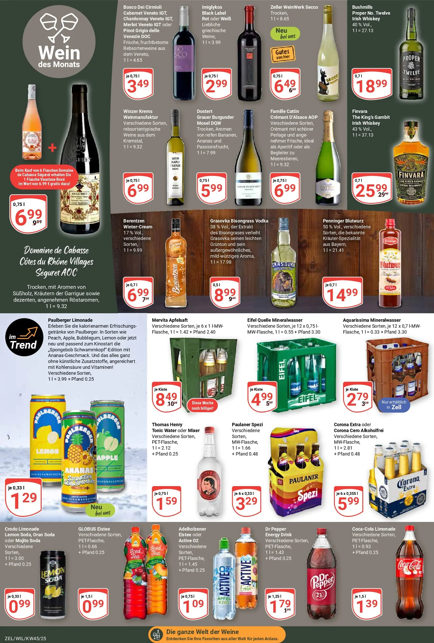 Globus prospekt Zell/mosel	 (ab 02.11.2025) » Angebote online | Seite: 15 | Produkte: Mixer, Merlot, Vodka, Paulaner