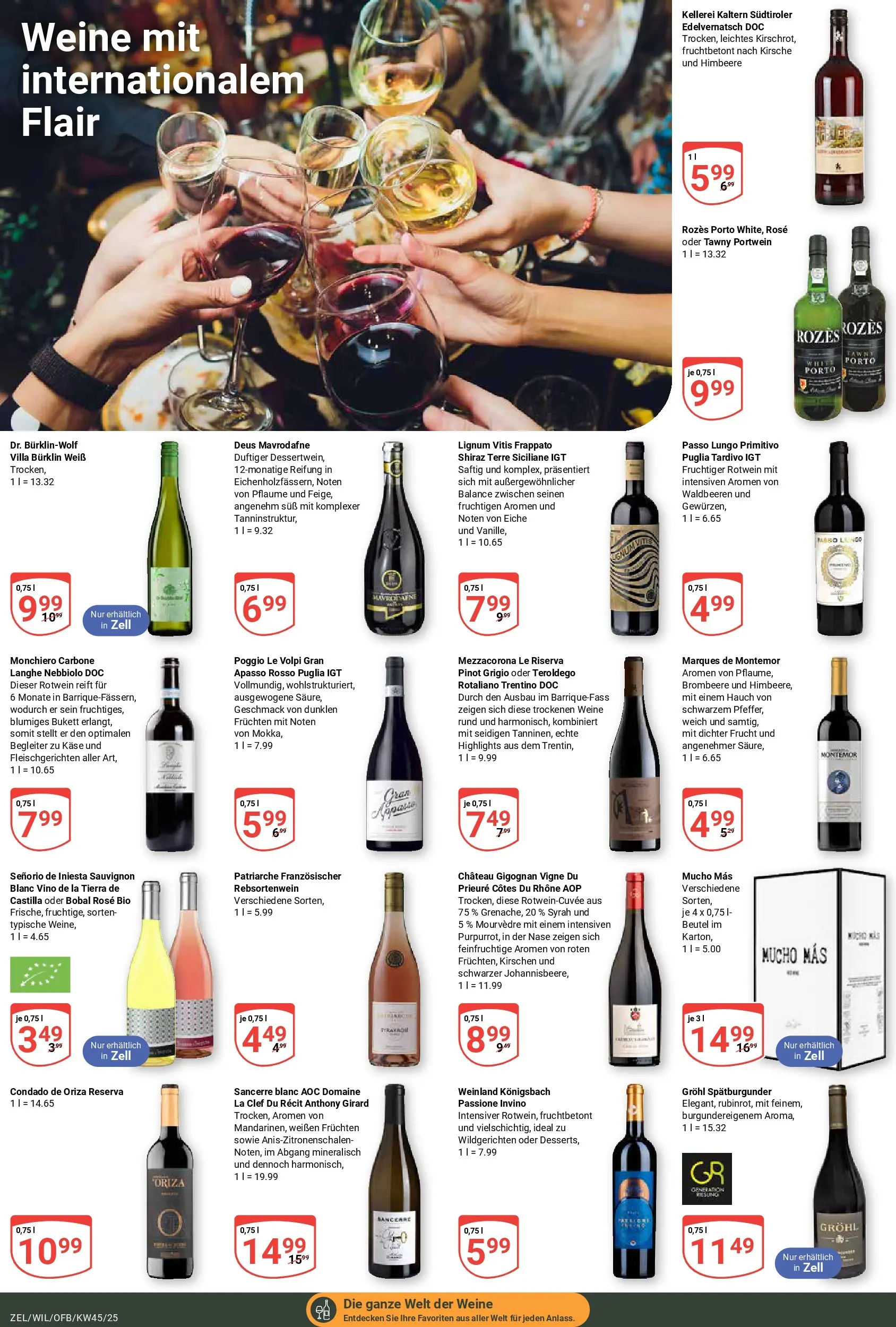 Globus prospekt Zell/mosel	 (ab 02.11.2025) » Angebote online | Seite: 16 | Produkte: Käse, Rotwein, Kirschen, Himbeere