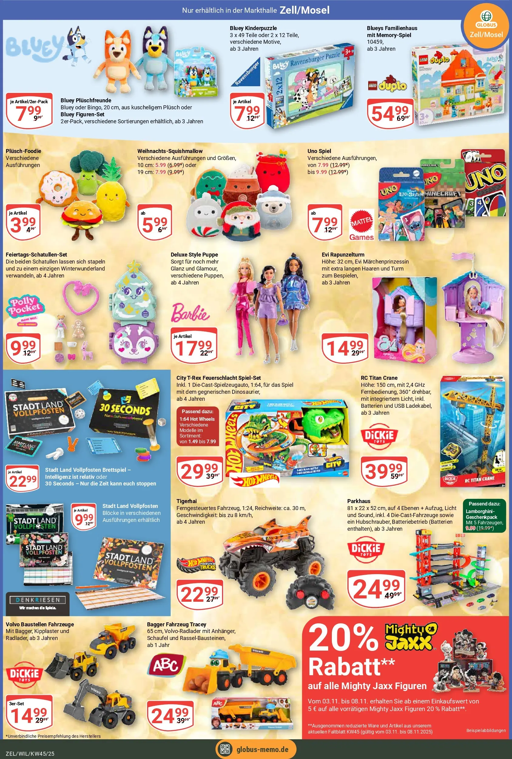 Globus prospekt Zell/mosel	 (ab 02.11.2025) » Angebote online | Seite: 19 | Produkte: Spiel, USB, Batterien